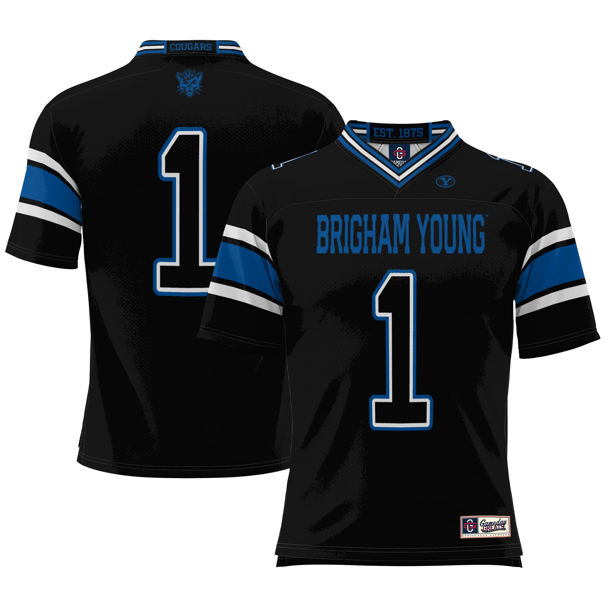#1 BYU Cougars ProSphere Football Jersey - Black