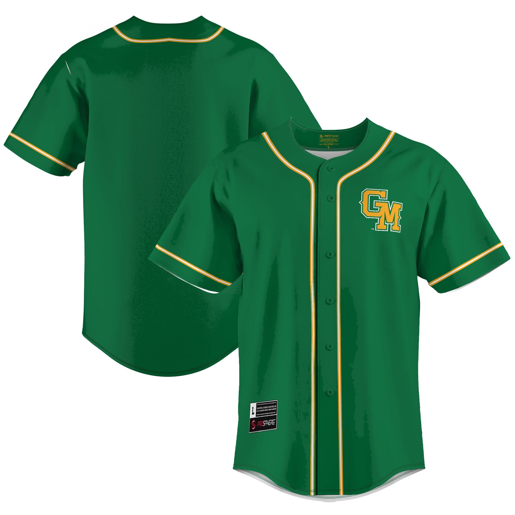 George Mason Patriots Baseball Jersey - Green