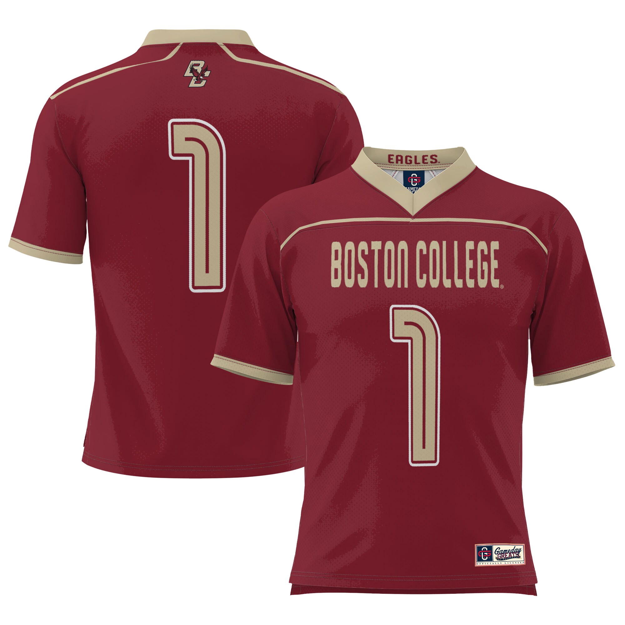 Boston College Eagles ProSphere #1 Men's Lacrosse Jersey - Maroon