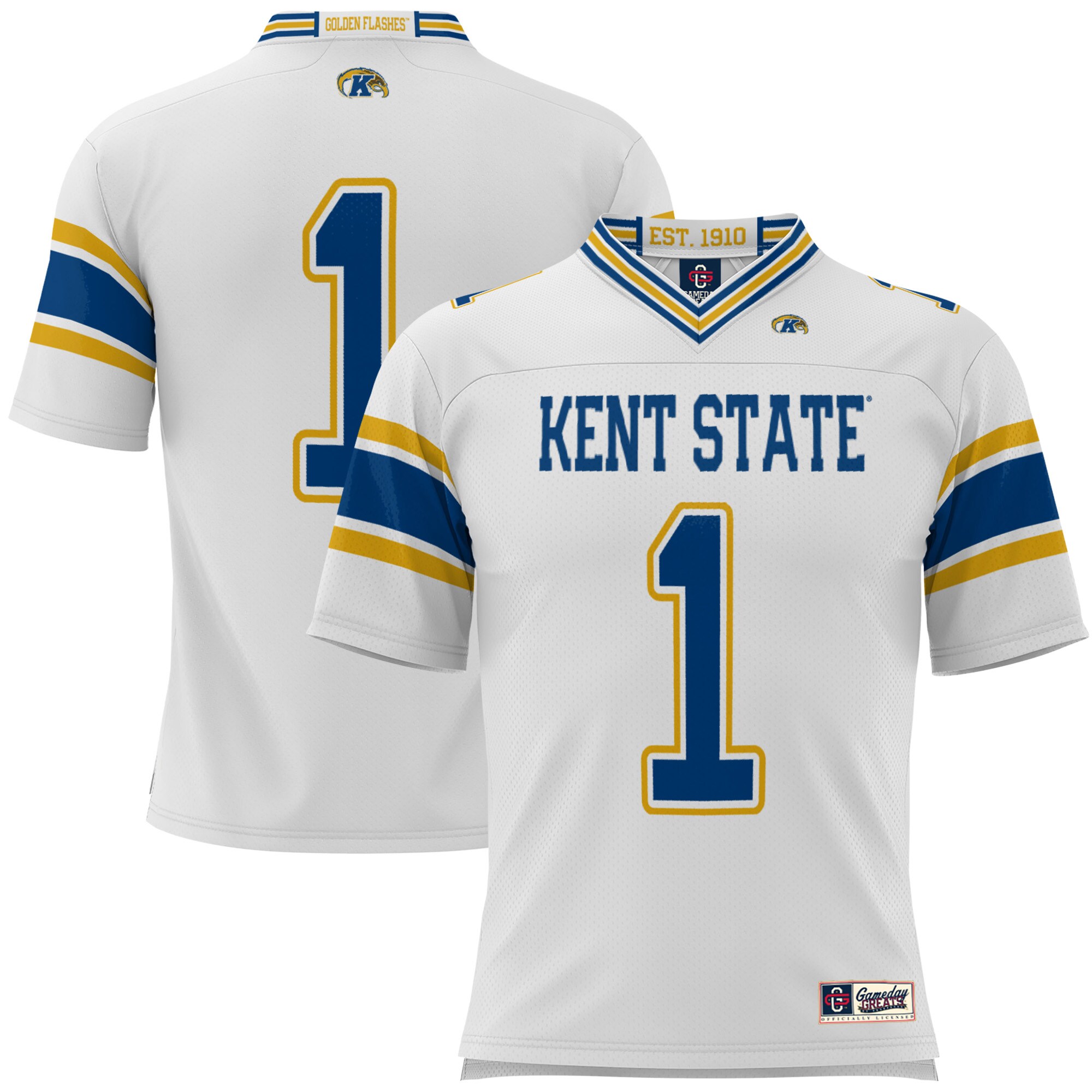 #1 Kent State Golden Flashes ProSphere Youth Football Jersey - White