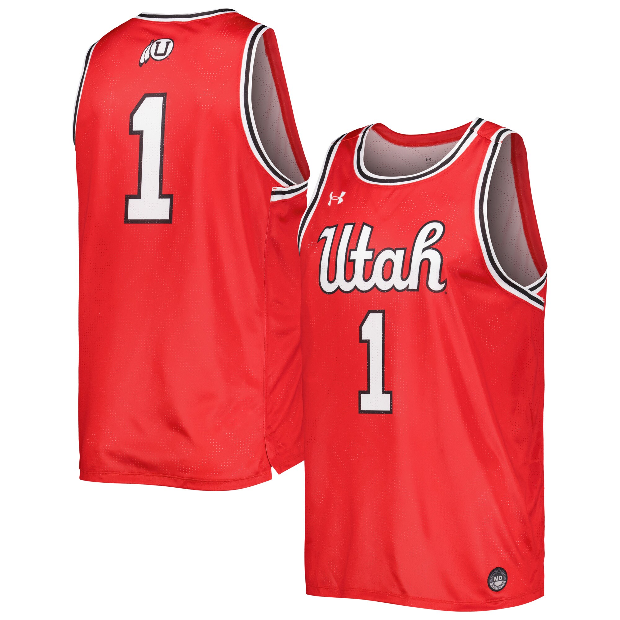Utah Utes Under Armour Replica Basketball Jersey - Red