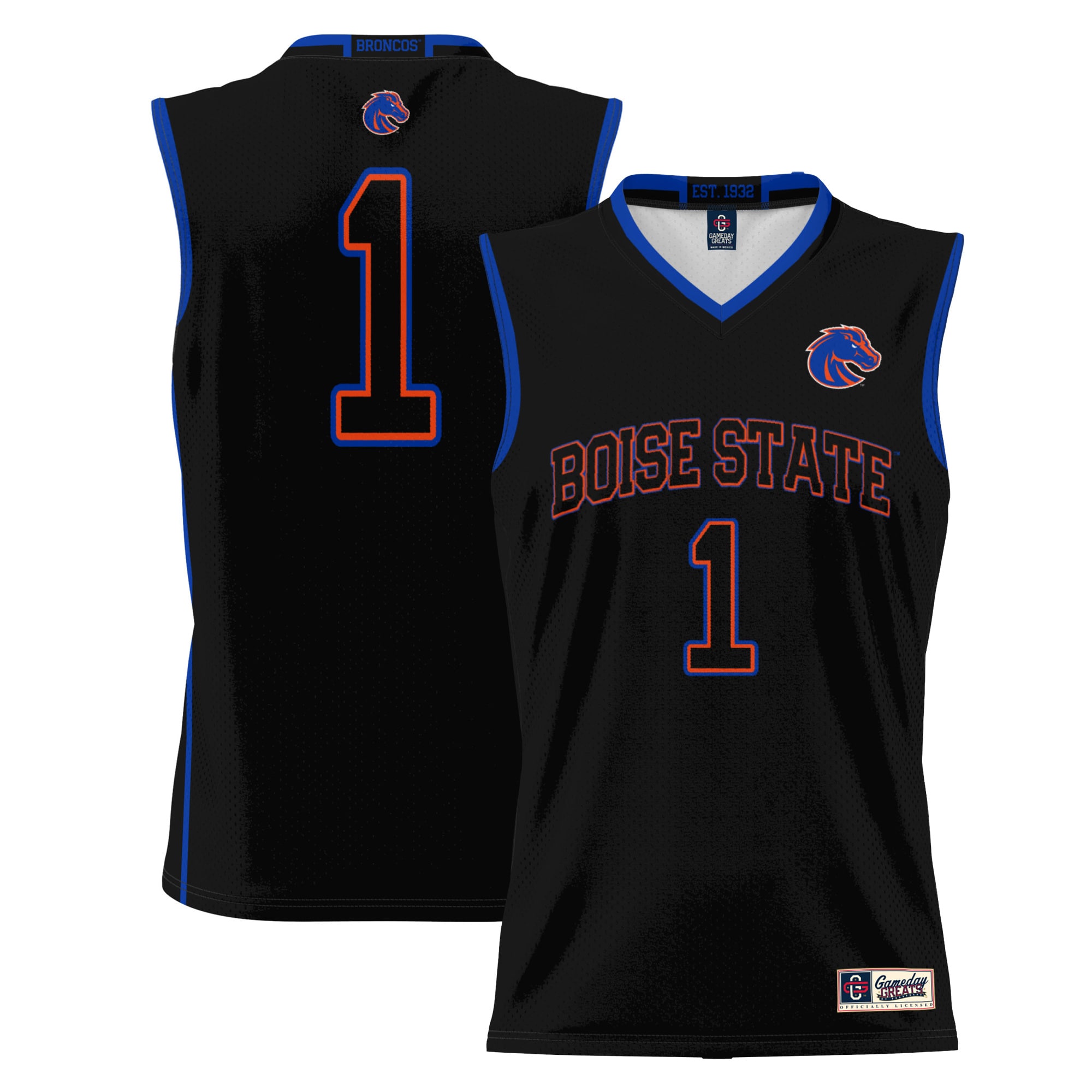 #1 Boise State Broncos ProSphere Basketball Jersey - Black