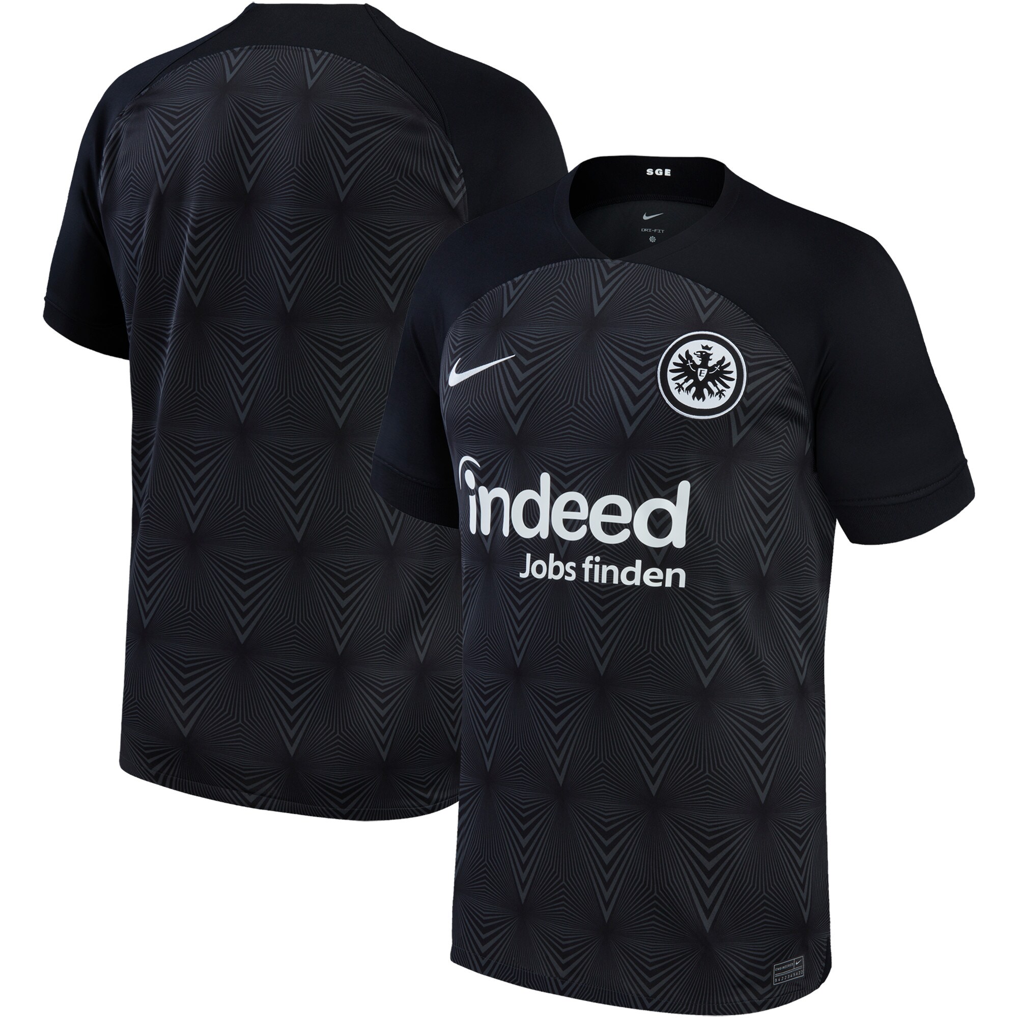 Eintracht Frankfurt Nike Youth 2022/23 Away Replica Jersey - Black