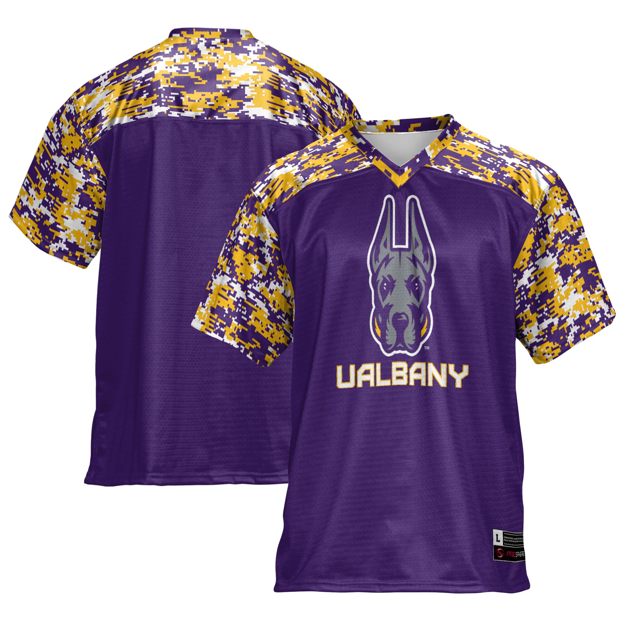 UAlbany Great Danes ProSphere Youth Football Jersey - Purple