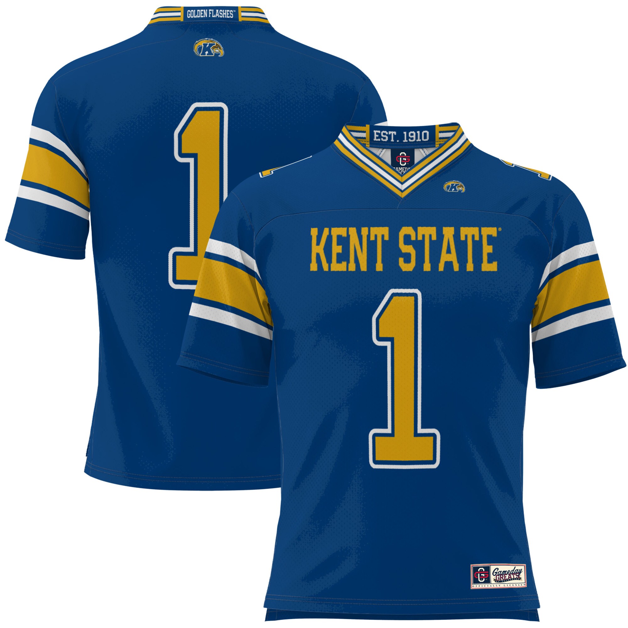 #1 Kent State Golden Flashes ProSphere Youth Football Jersey - Navy
