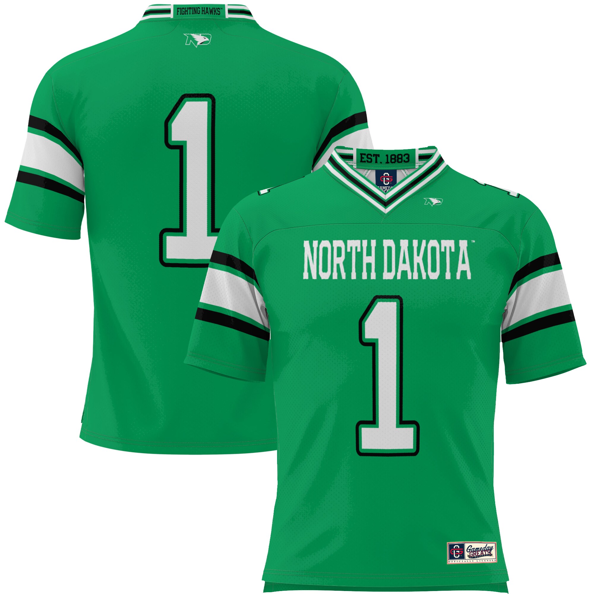 #1 North Dakota ProSphere Endzone Football Jersey - Kelly Green