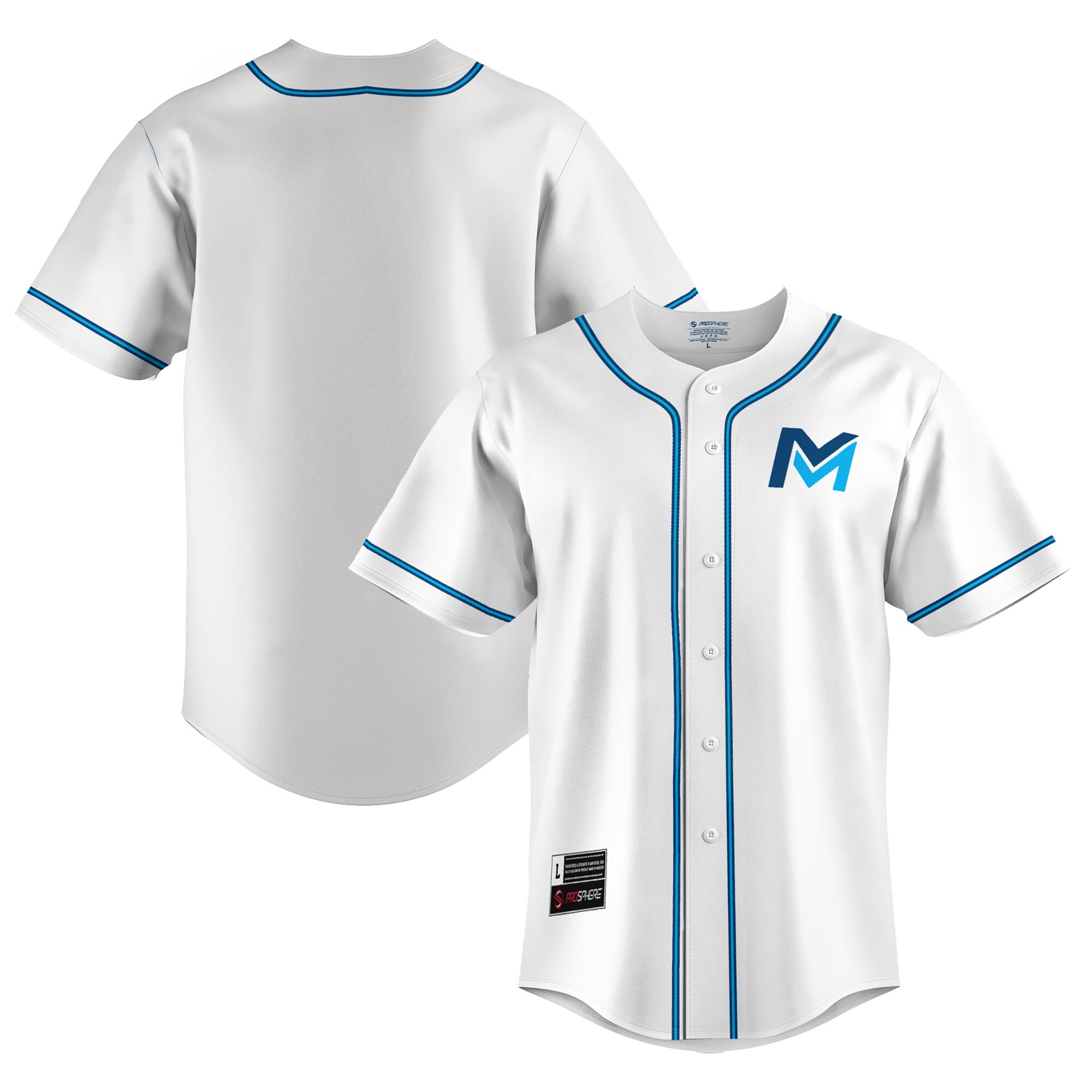 Mid Michigan College ProSphere Baseball Jersey - White