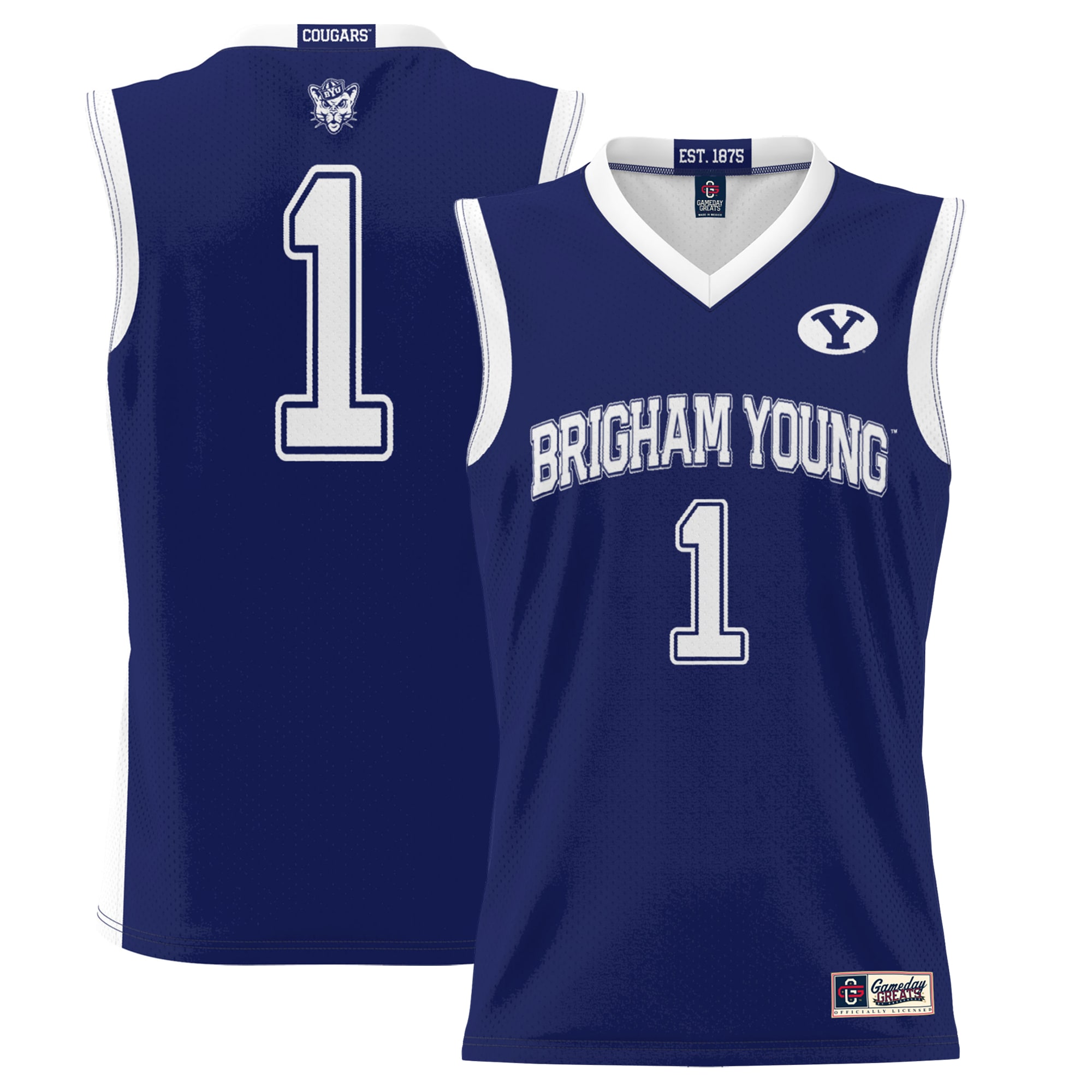 #1 BYU Cougars ProSphere Basketball Jersey - Navy