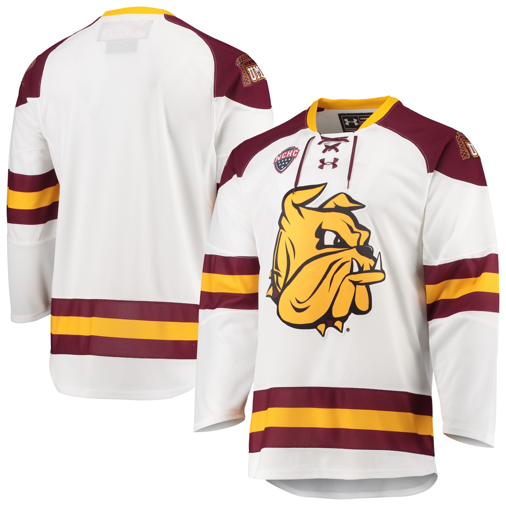 Minnesota Duluth Bulldogs Under Armour Replica Hockey Jersey - White