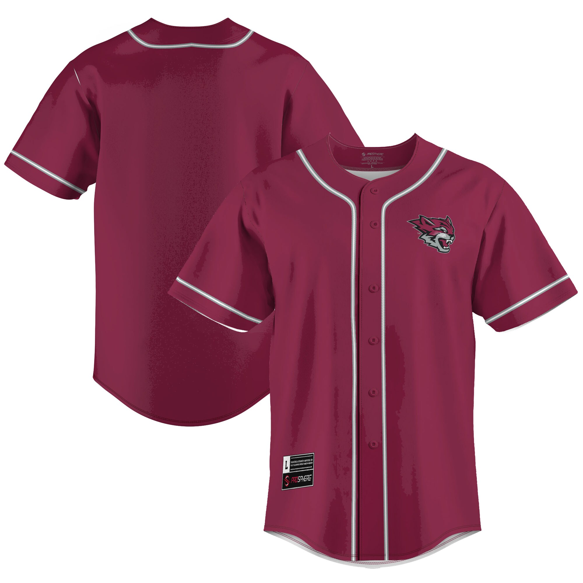 Cal State Chico Wildcats Baseball Jersey - Cardinal