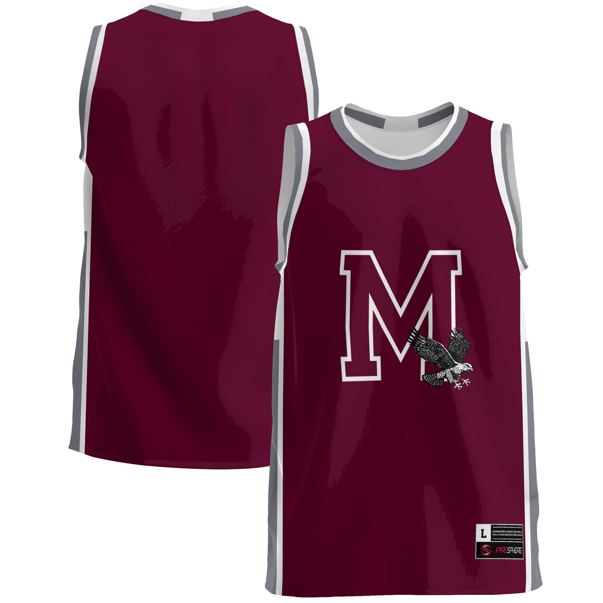 Maryland Eastern Shore Hawks Basketball Jersey - Maroon