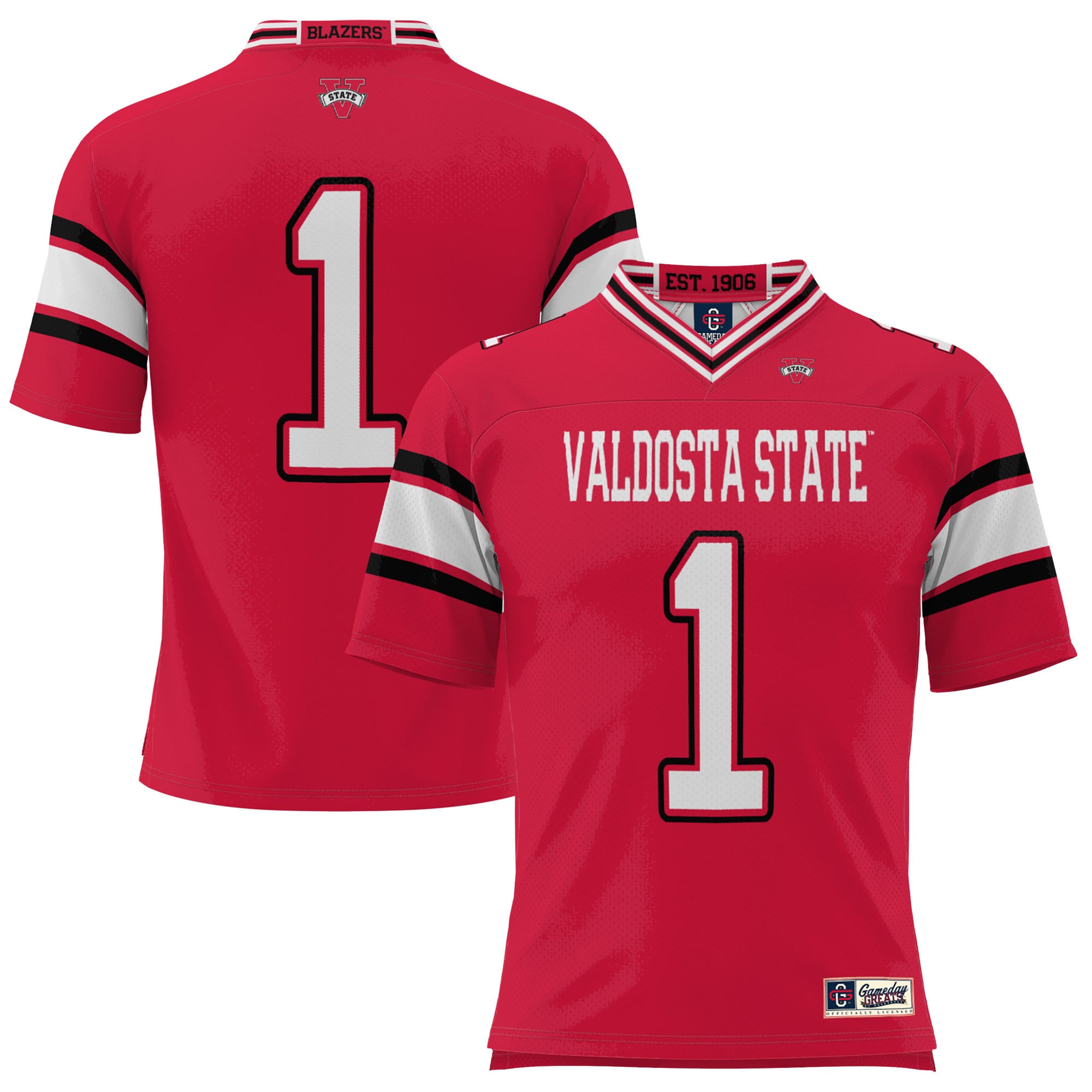 #1 Valdosta State Blazers ProSphere Endzone Football Jersey - Red