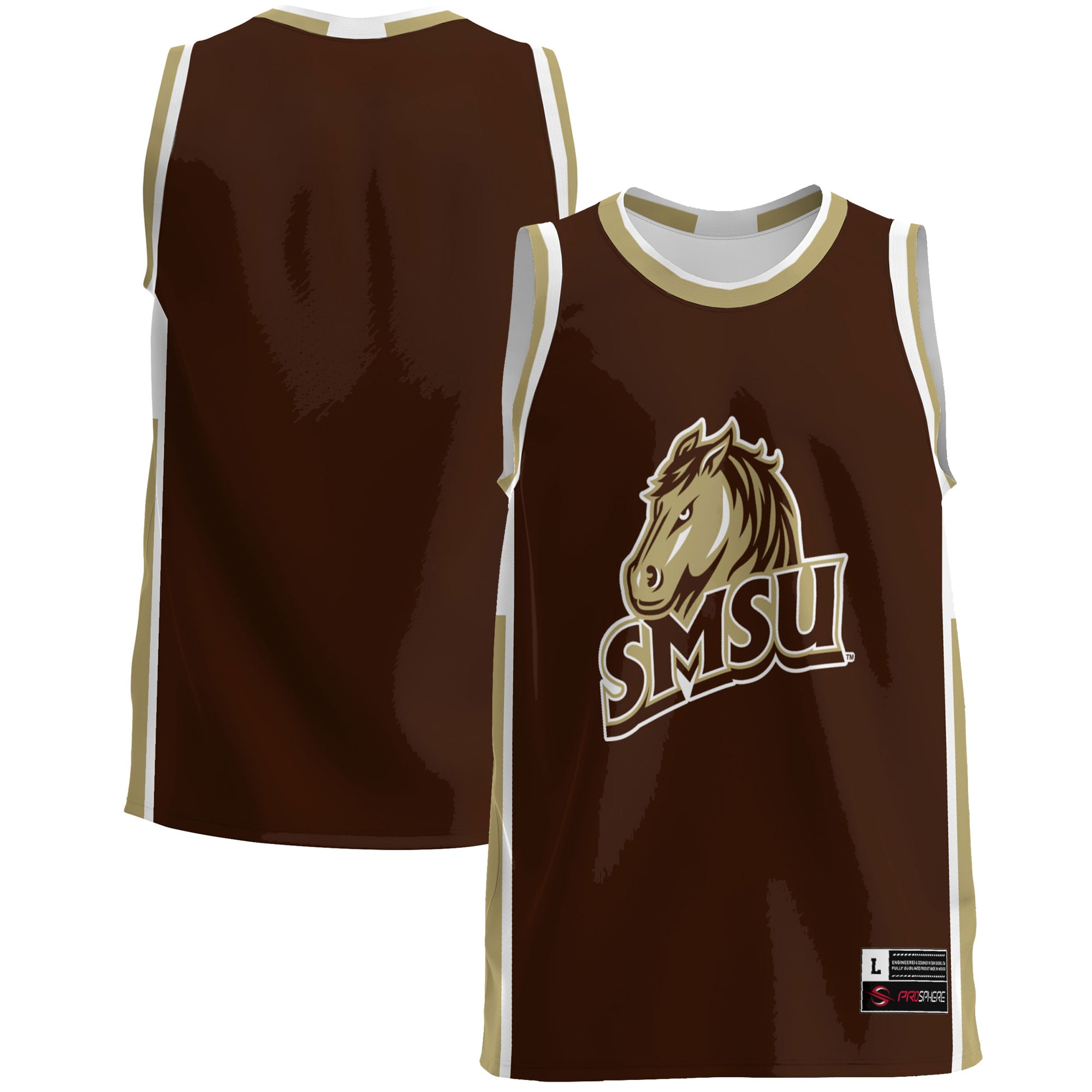 Southwest Minnesota State Mustangs Basketball Jersey - Brown