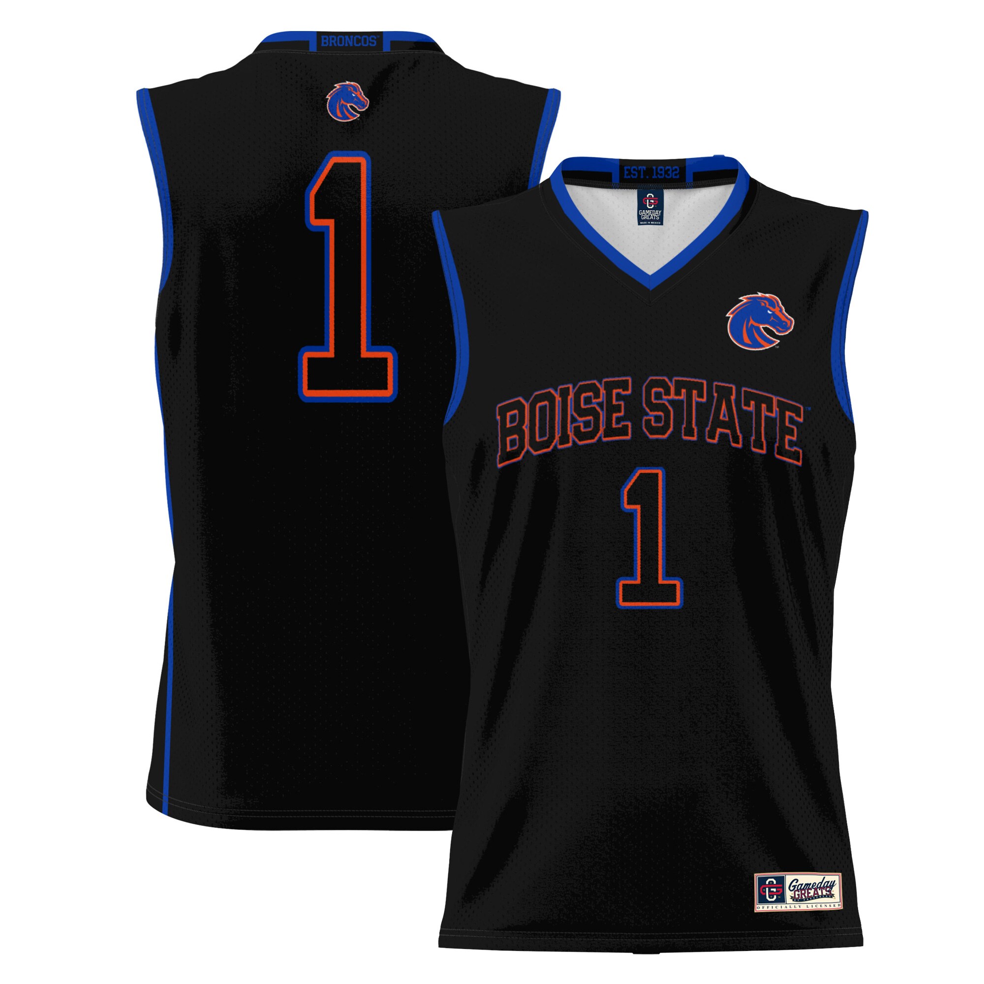 #1 Boise State Broncos ProSphere Basketball Jersey - Black