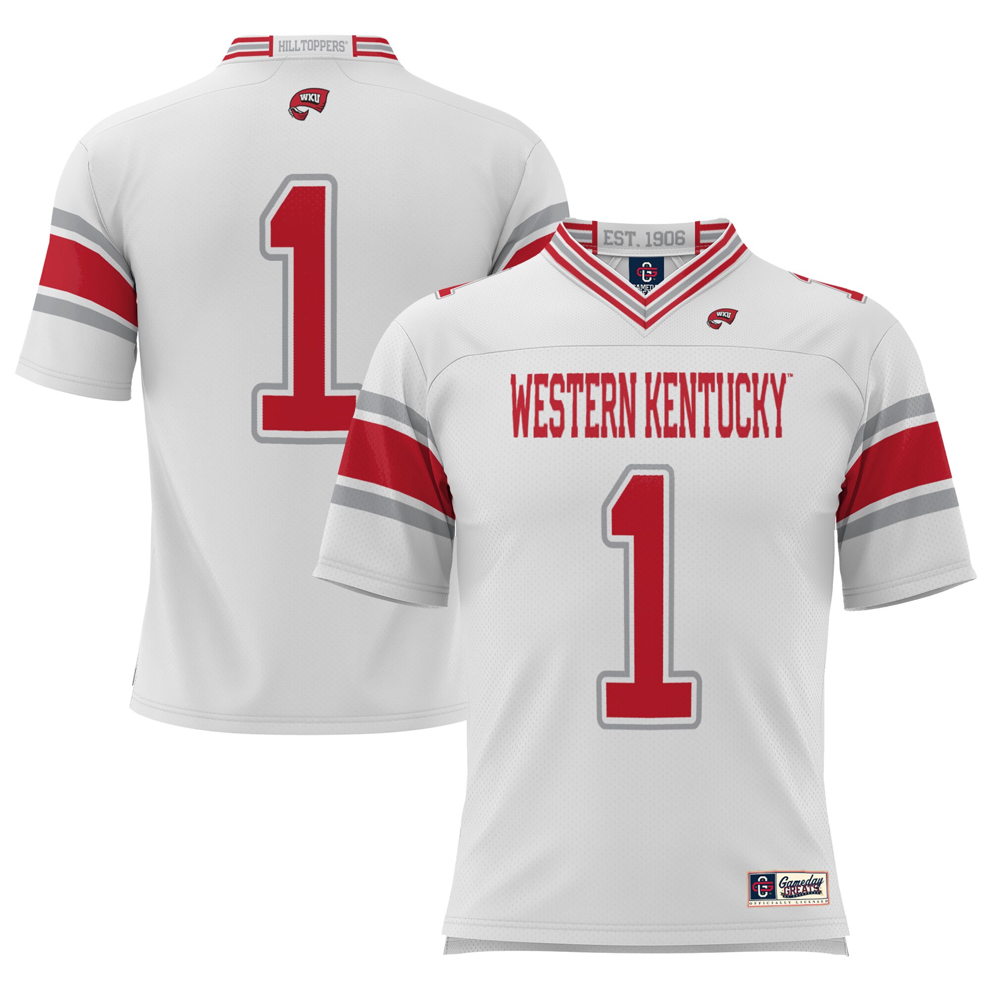 #1 Western Kentucky Hilltoppers ProSphere Endzone Football Jersey - White