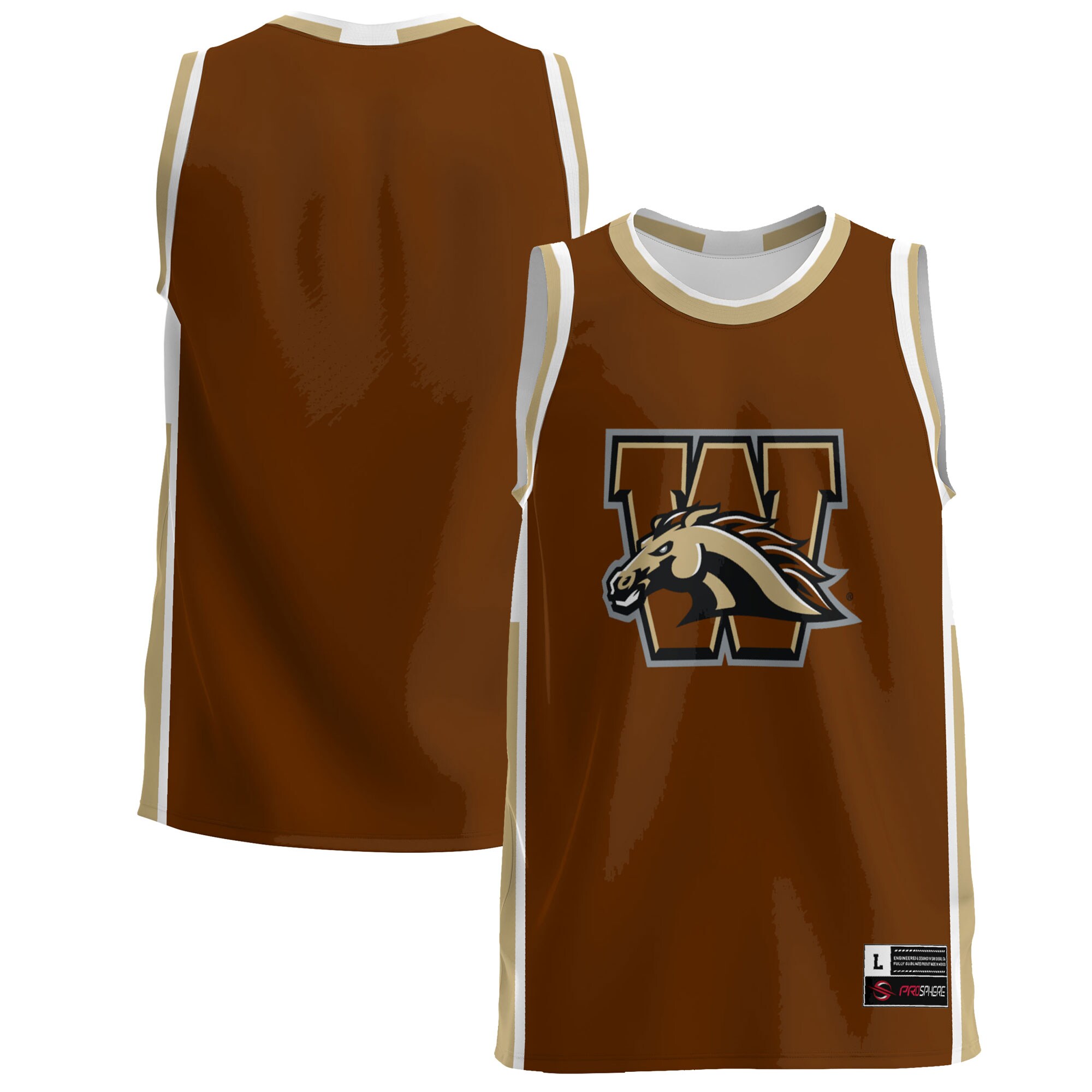 Western Michigan Broncos Basketball Jersey - Brown