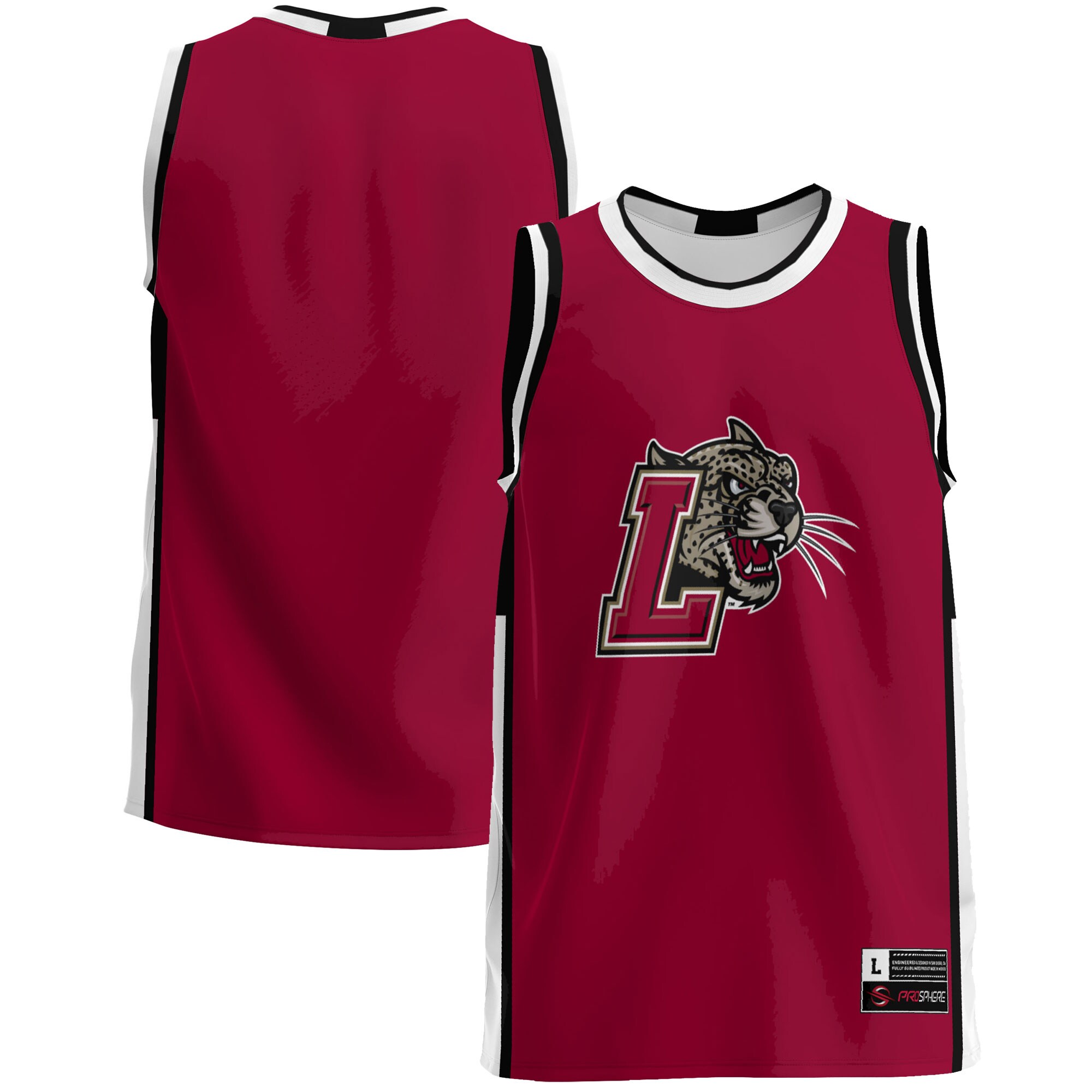 Lafayette College Leopards Basketball Jersey - Maroon