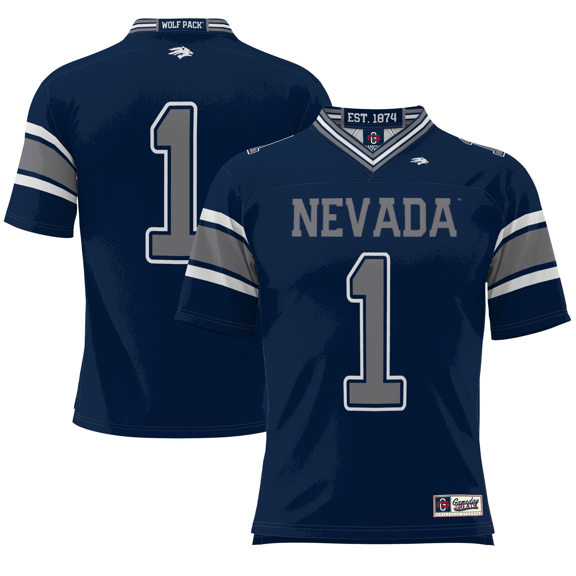 #1 Nevada Wolf Pack ProSphere Youth Endzone Football Jersey - Navy