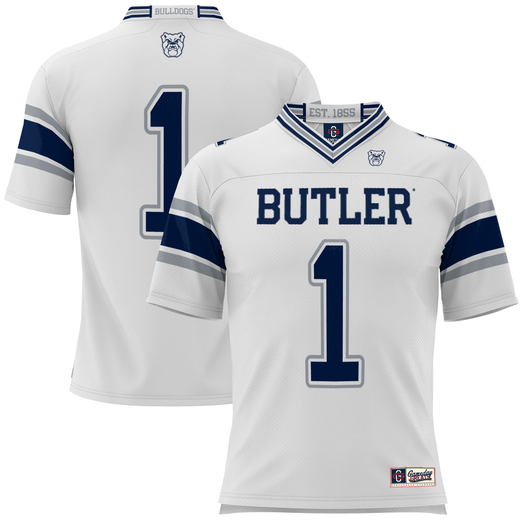 #1 Butler Bulldogs ProSphere Football Jersey - White