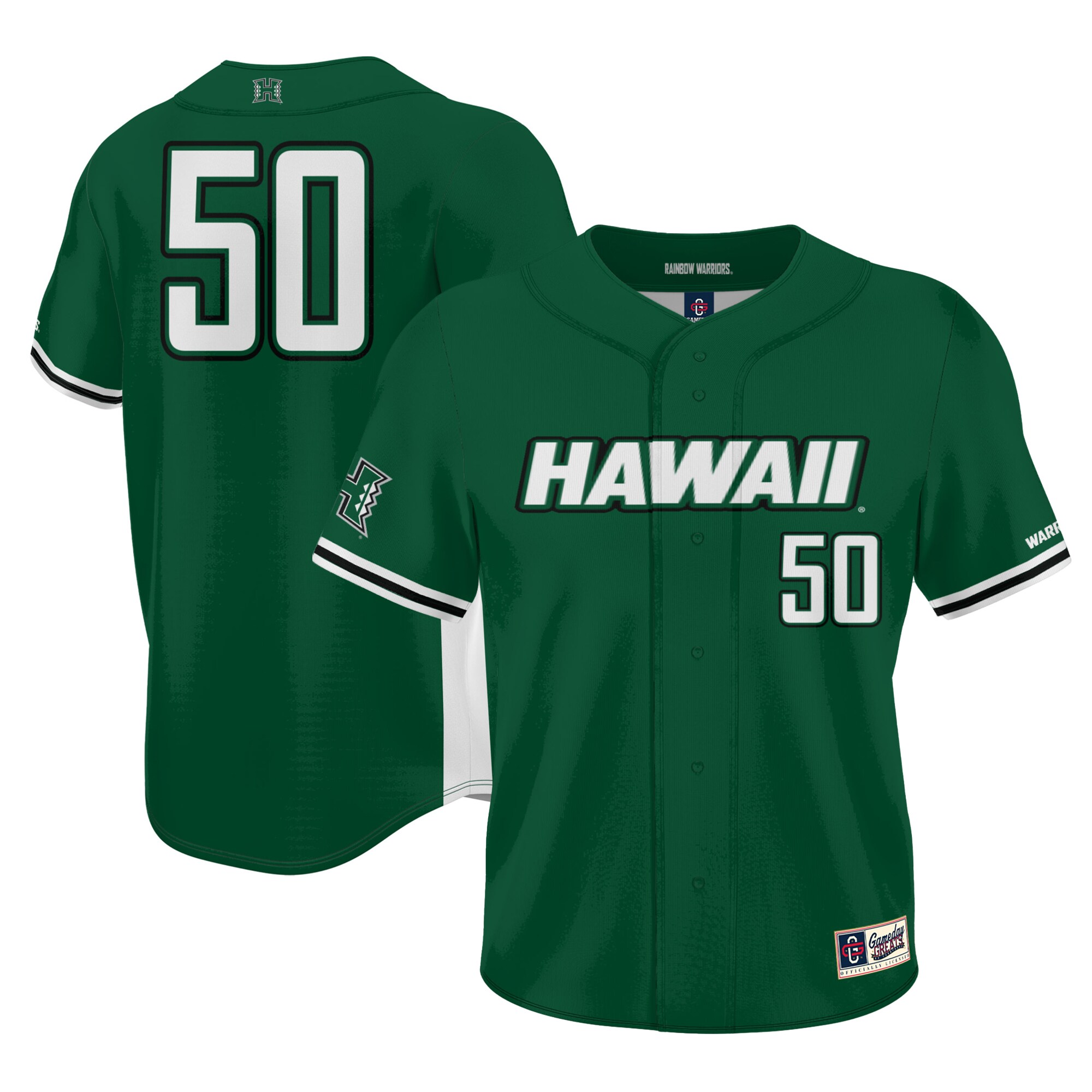 #1 Hawaii Warriors ProSphere Youth Baseball Jersey - Green