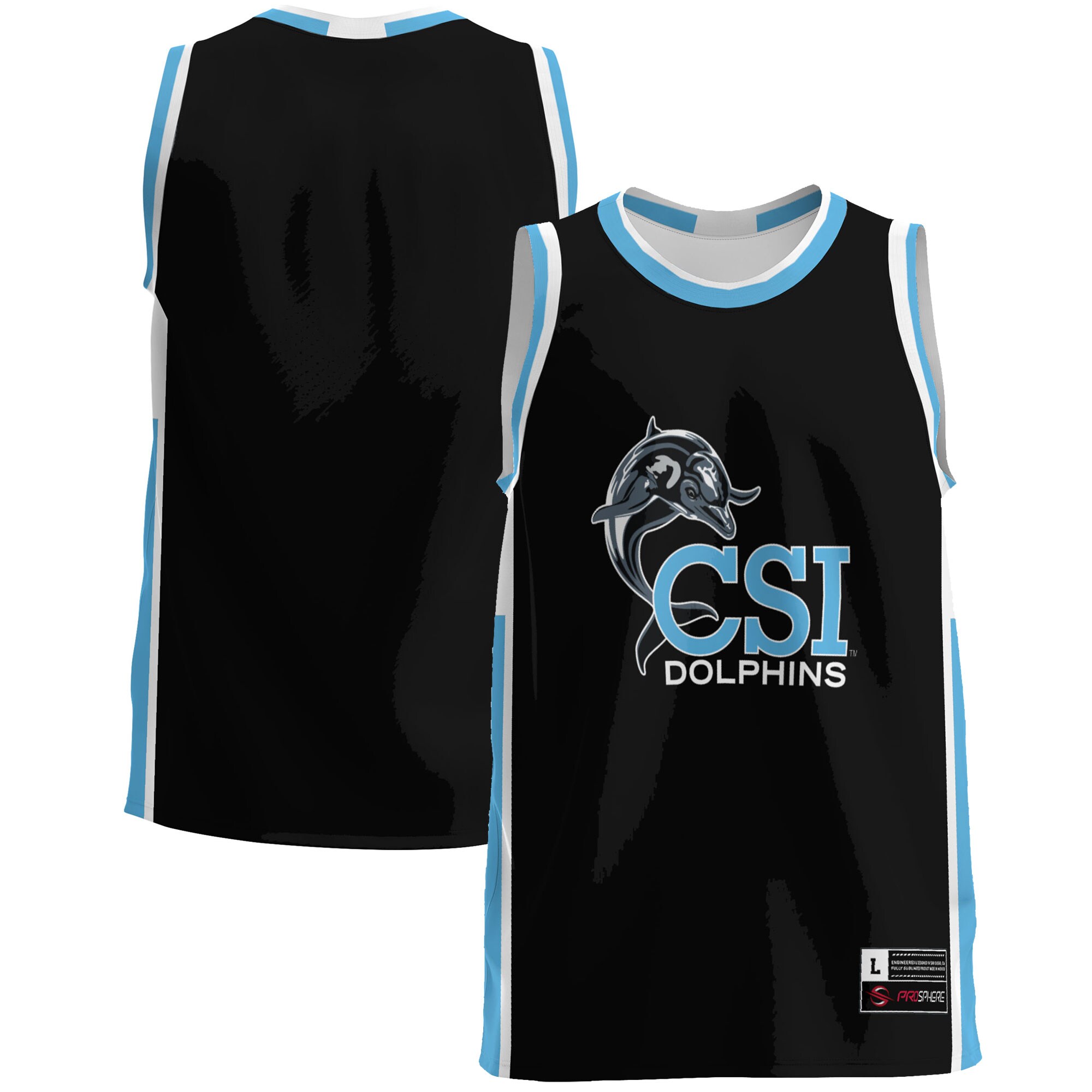 CUNY College of Staten Island Basketball Jersey - Black
