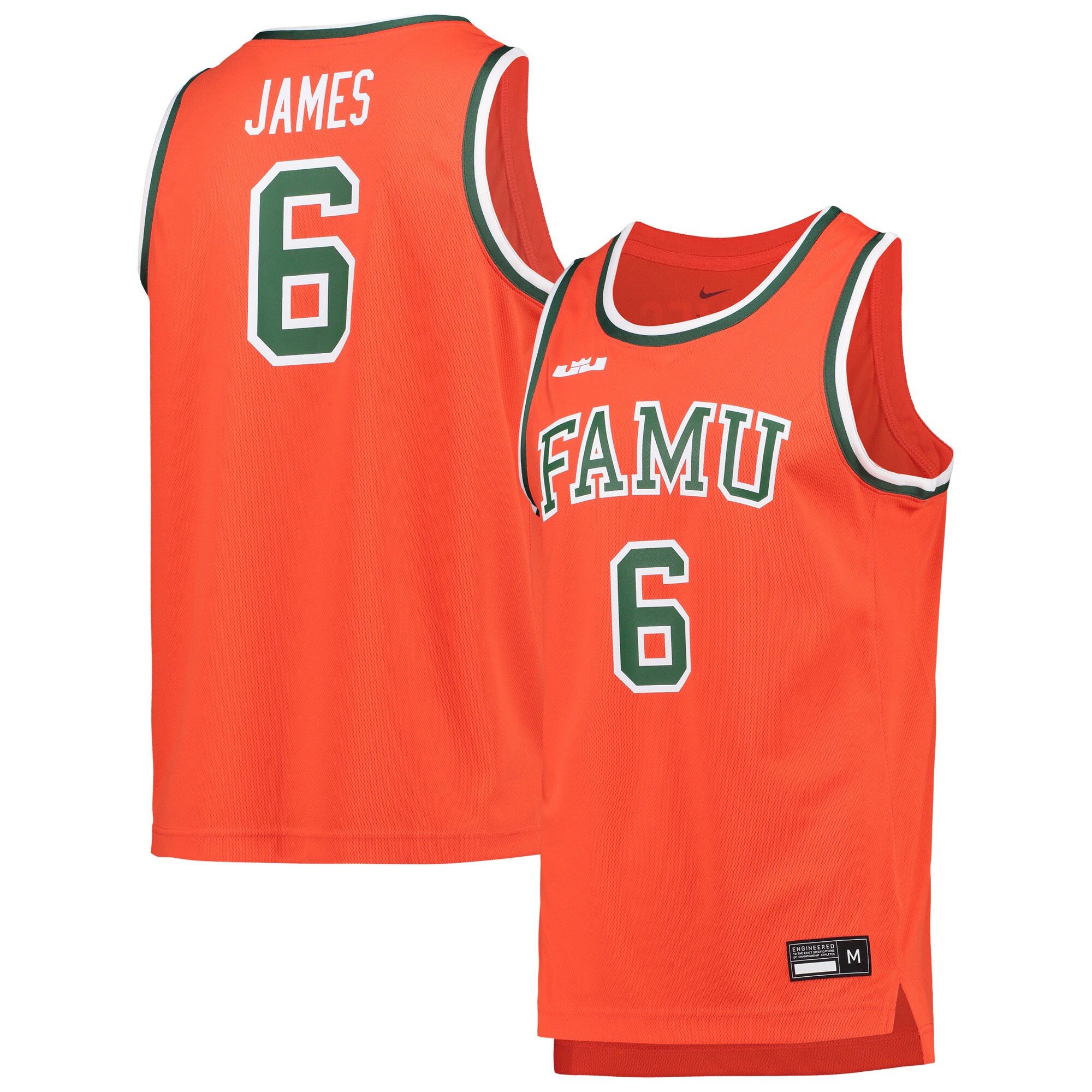 Florida A&M Rattlers Nike x LeBron James Replica Basketball Jersey - Orange
