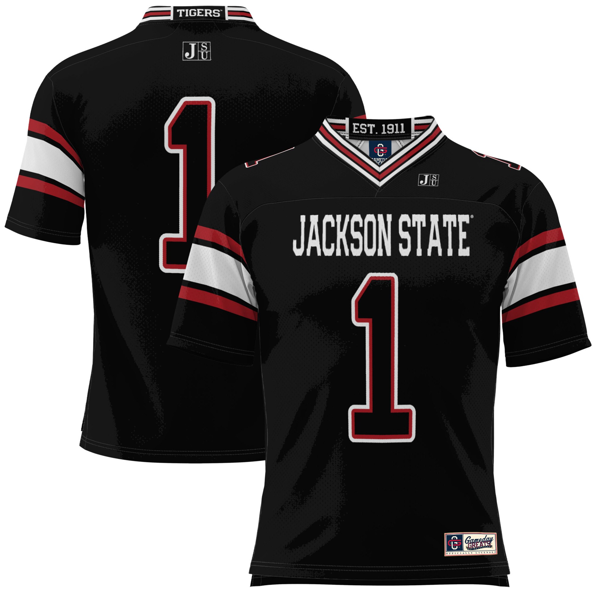 #1 Jackson State Tigers ProSphere Football Jersey - Black