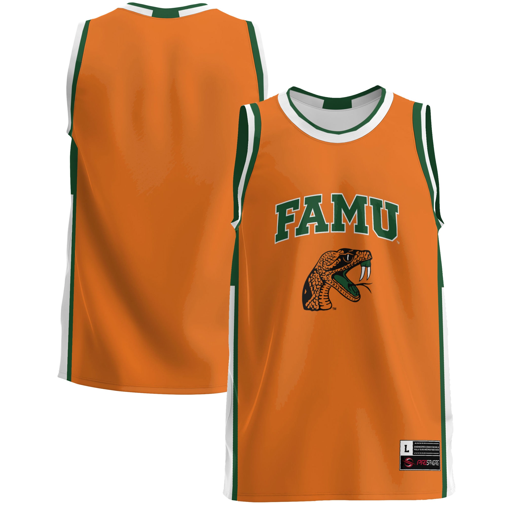 Florida A&M Rattlers Basketball Jersey - Orange