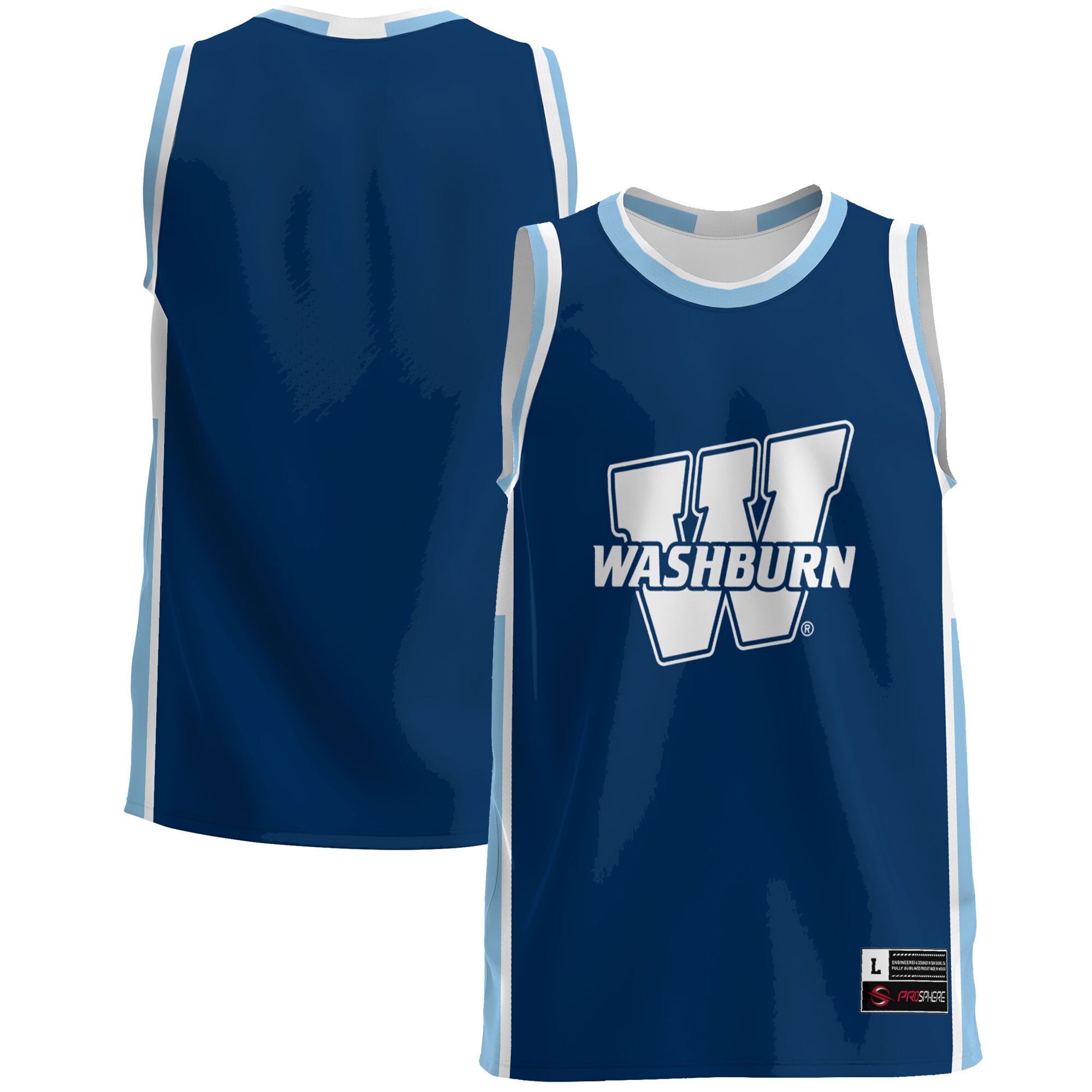 Washburn Ichabods Basketball Jersey - Blue