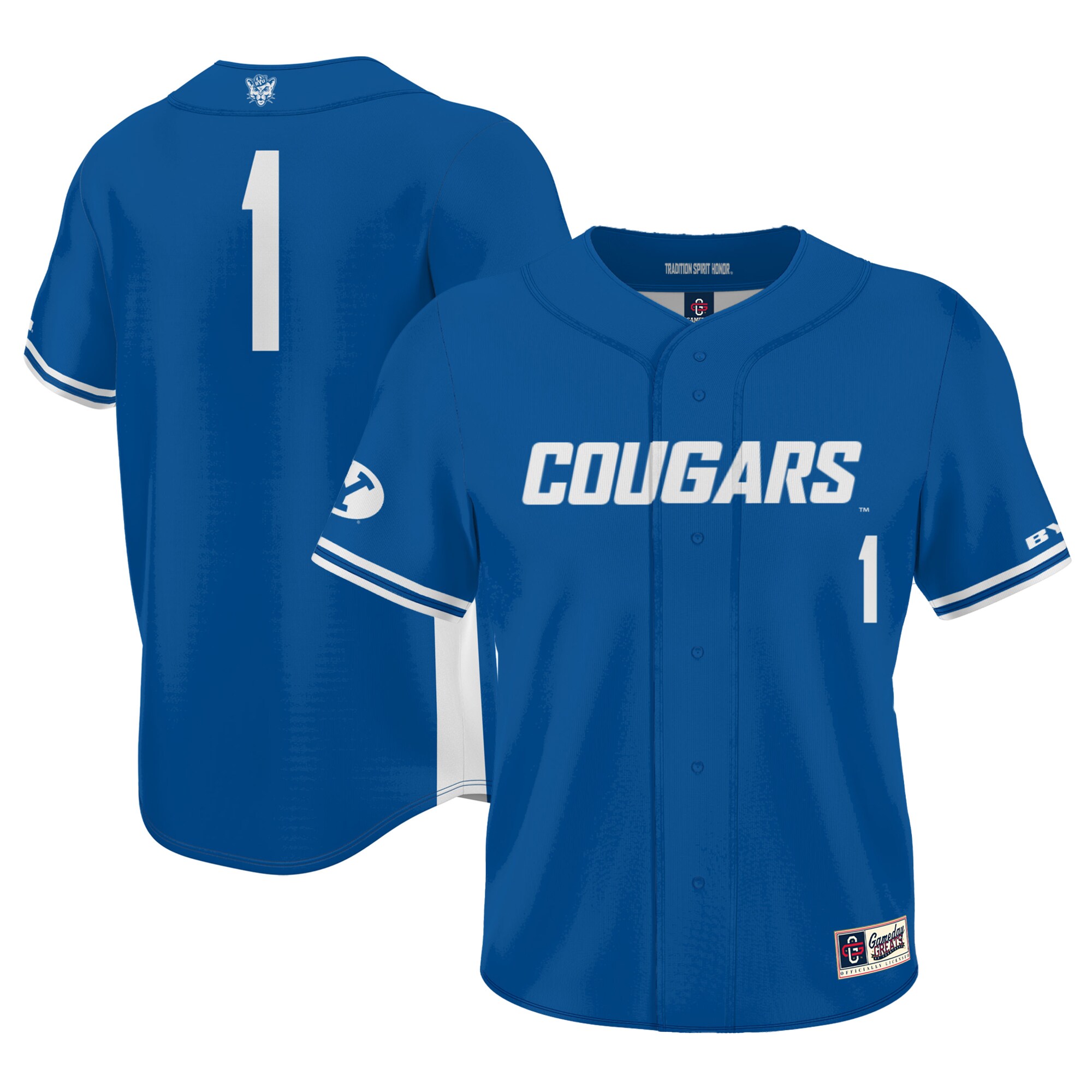 #1 BYU Cougars ProSphere Baseball Jersey - Royal