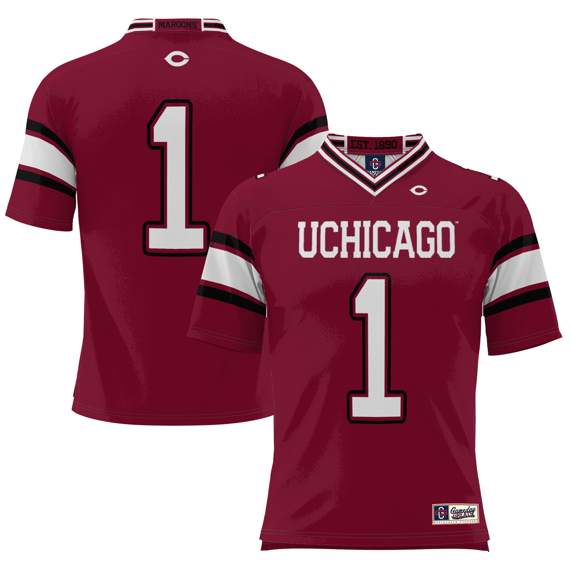 #1 UChicago Maroons ProSphere Youth Football Jersey - Maroon