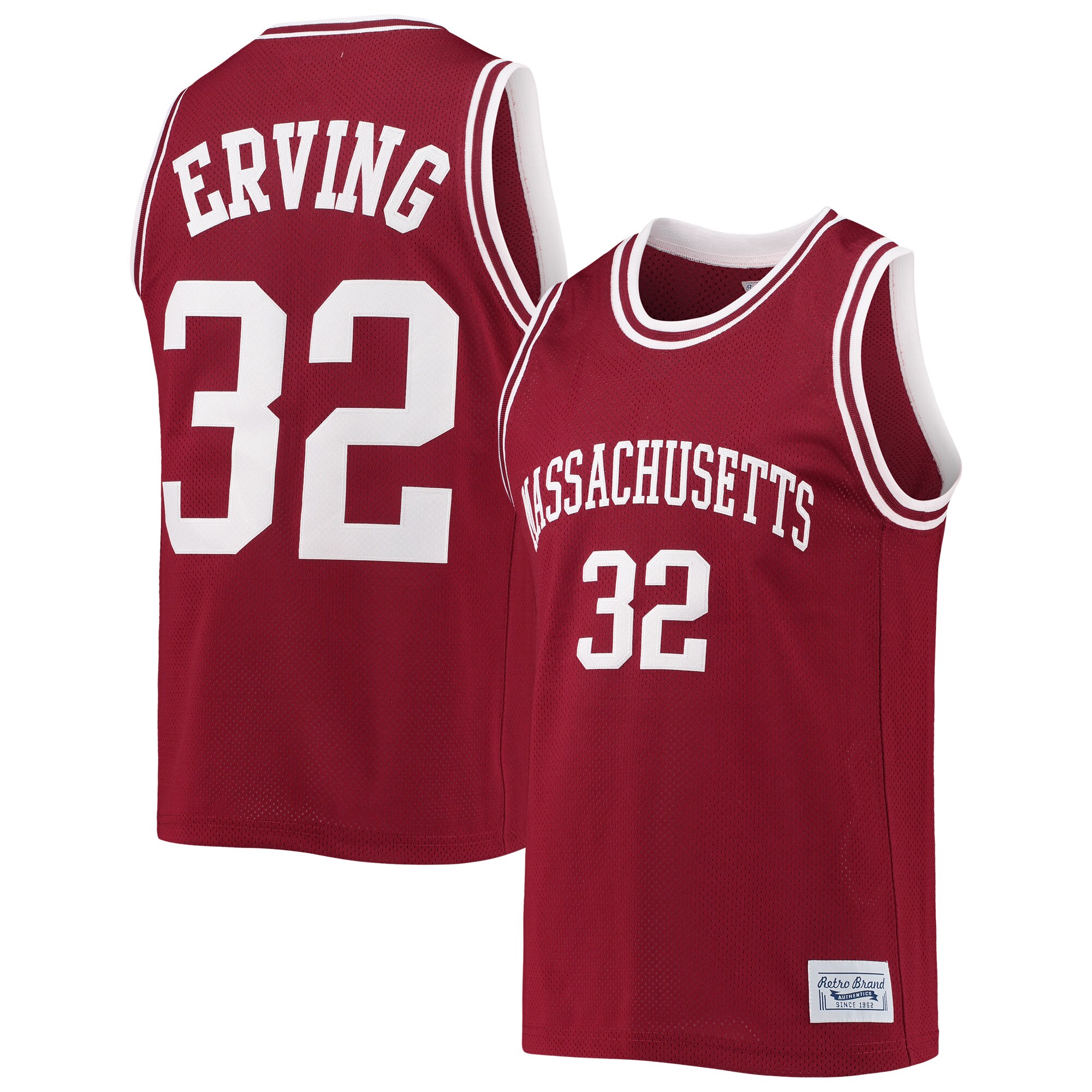 Julius Erving UMass Minutemen Original Retro Brand Commemorative Classic Basketball Jersey - Maroon