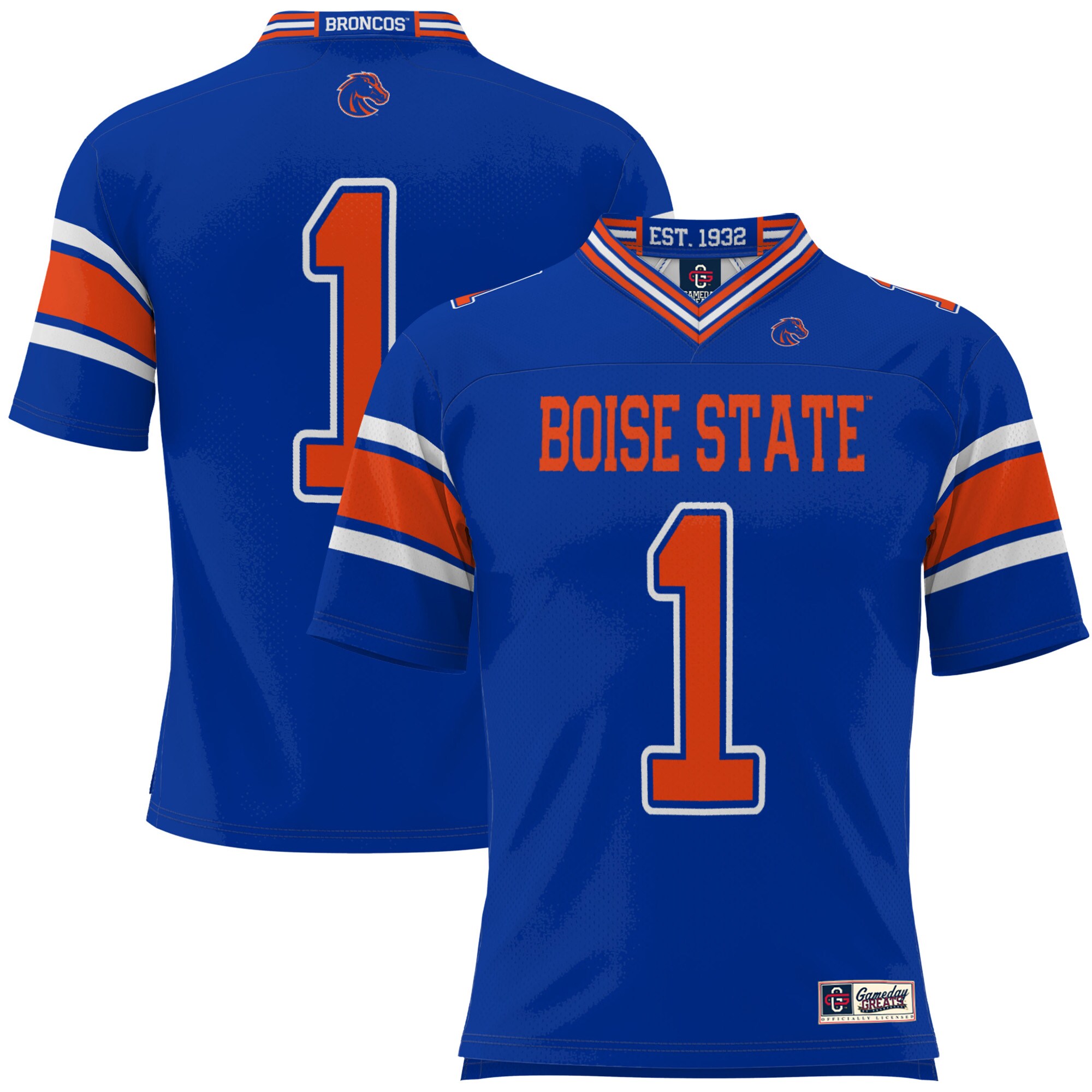 #1 Boise State Broncos ProSphere Youth Football Jersey - Royal