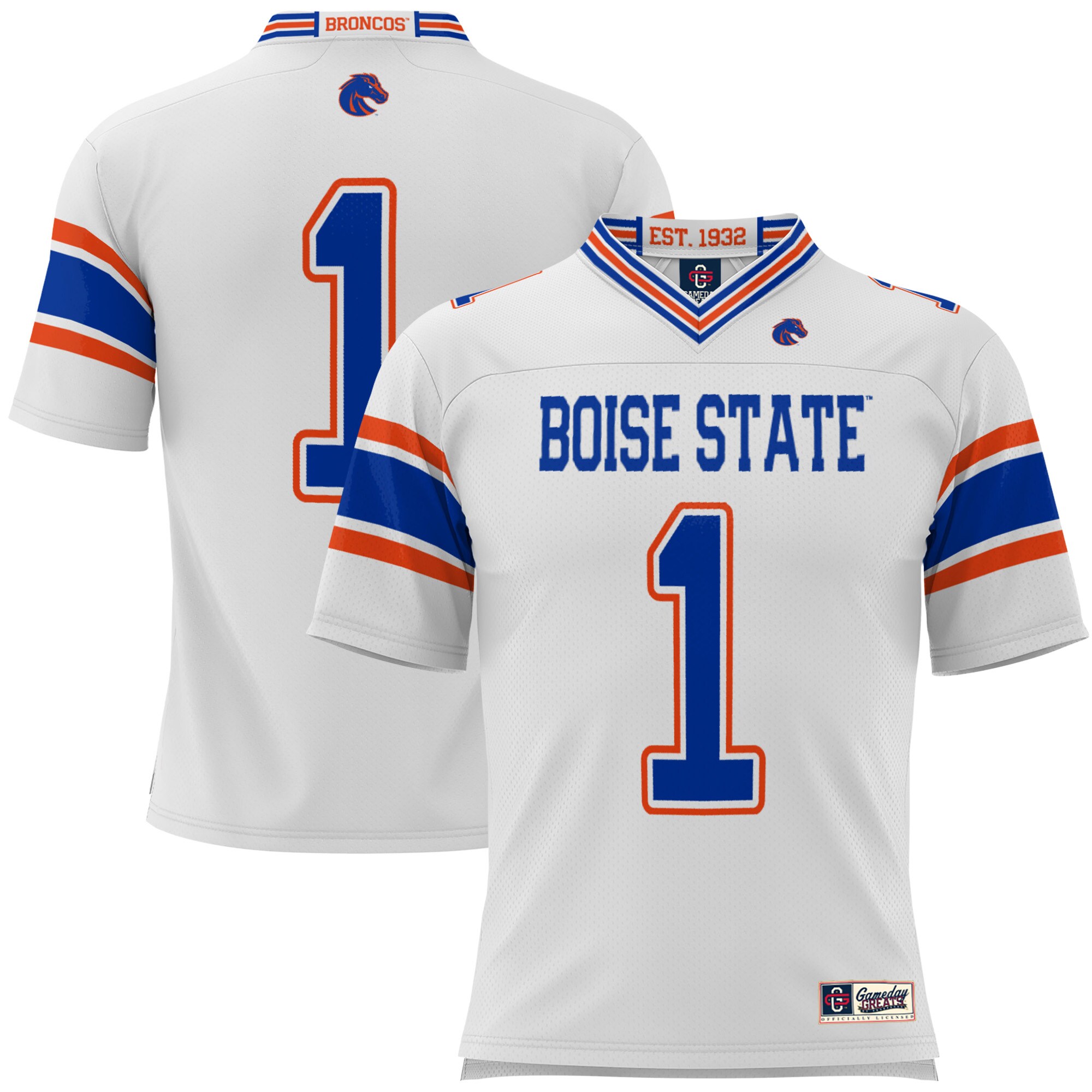 #1 Boise State Broncos ProSphere Football Jersey - White