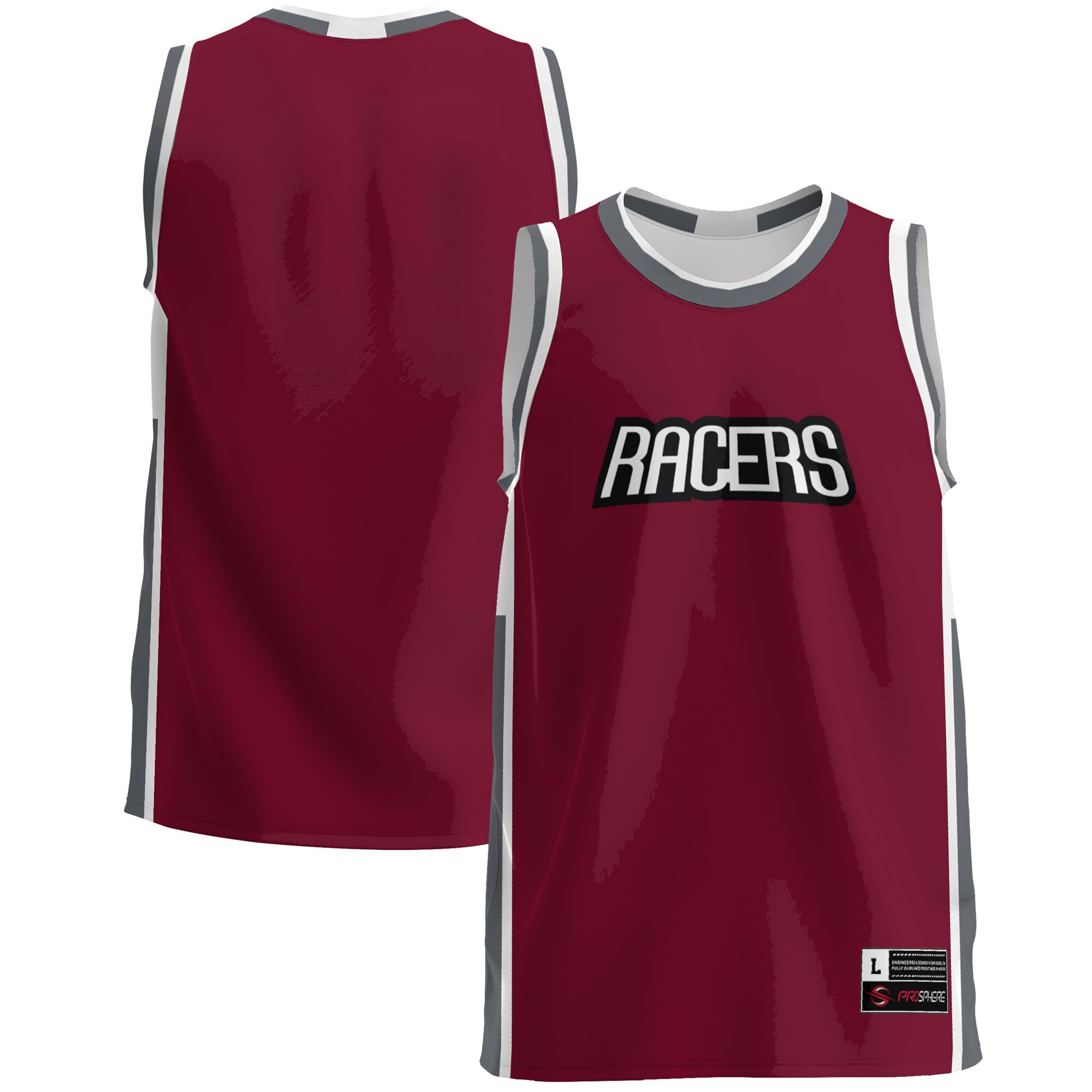 Northwestern Ohio Racers Basketball Jersey - Burgundy