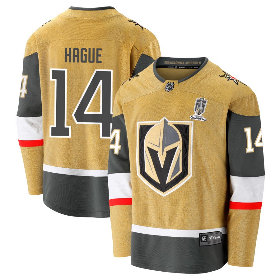 Nicolas Hague Vegas Golden Knights Fanatics Branded 2023 Stanley Cup Champions Home Breakaway Jersey - Gold