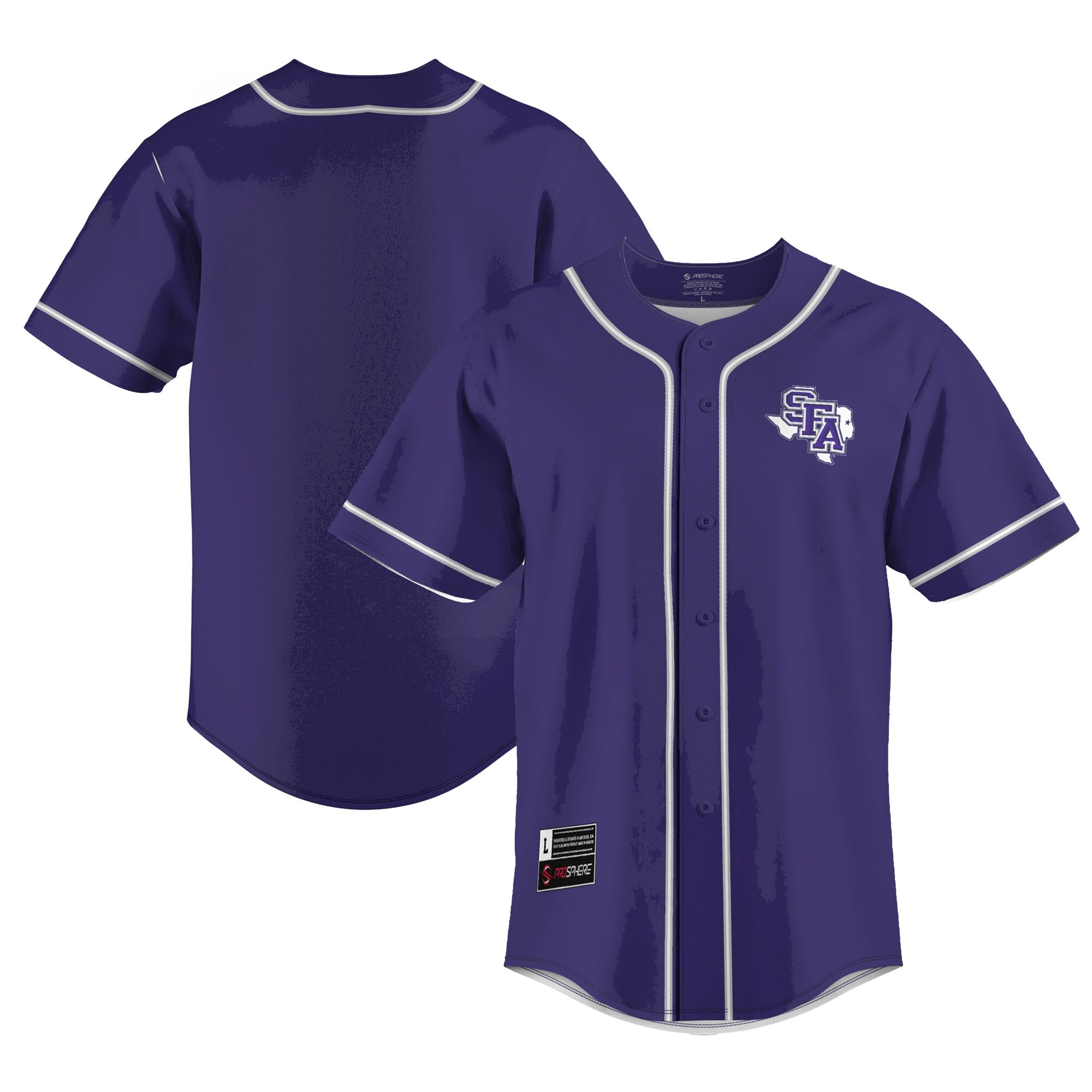 Stephen F Austin Lumberjacks Baseball Jersey - Purple