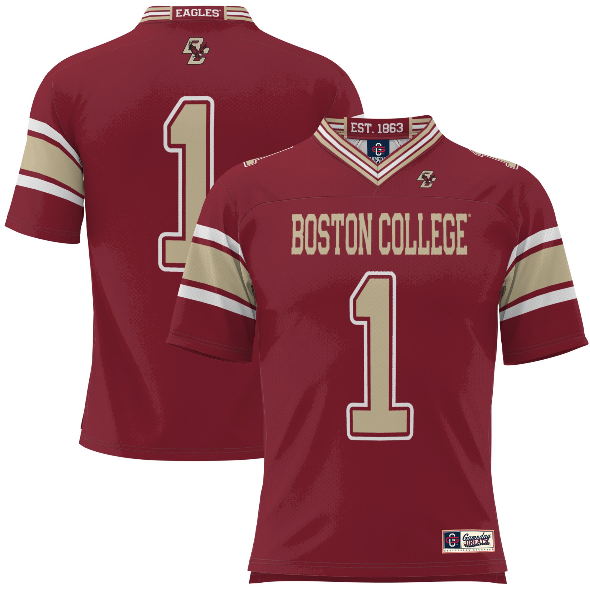 #1 Boston College Eagles ProSphere Football Jersey - Maroon