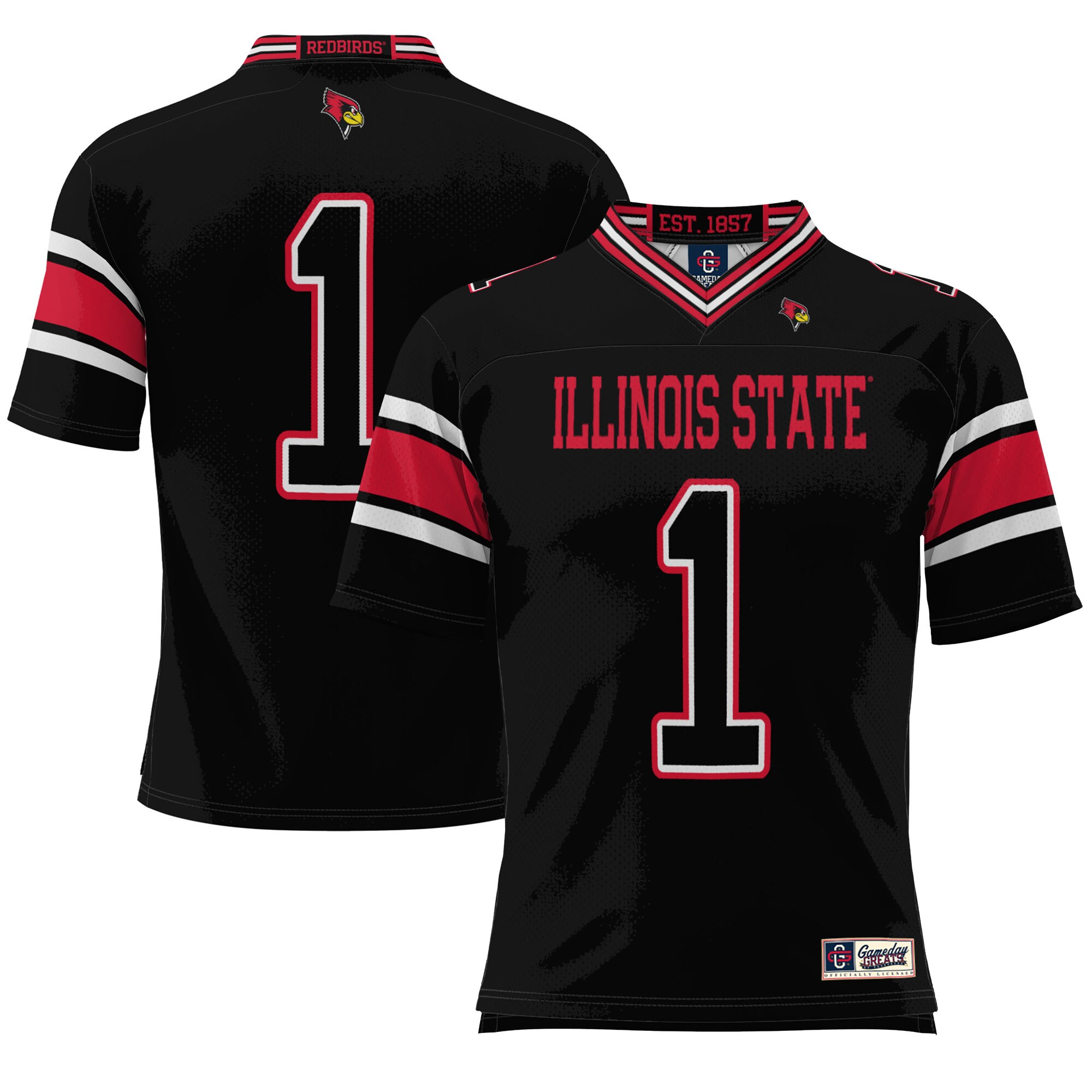 #1 Illinois State Redbirds ProSphere Youth Endzone Football Jersey - Black