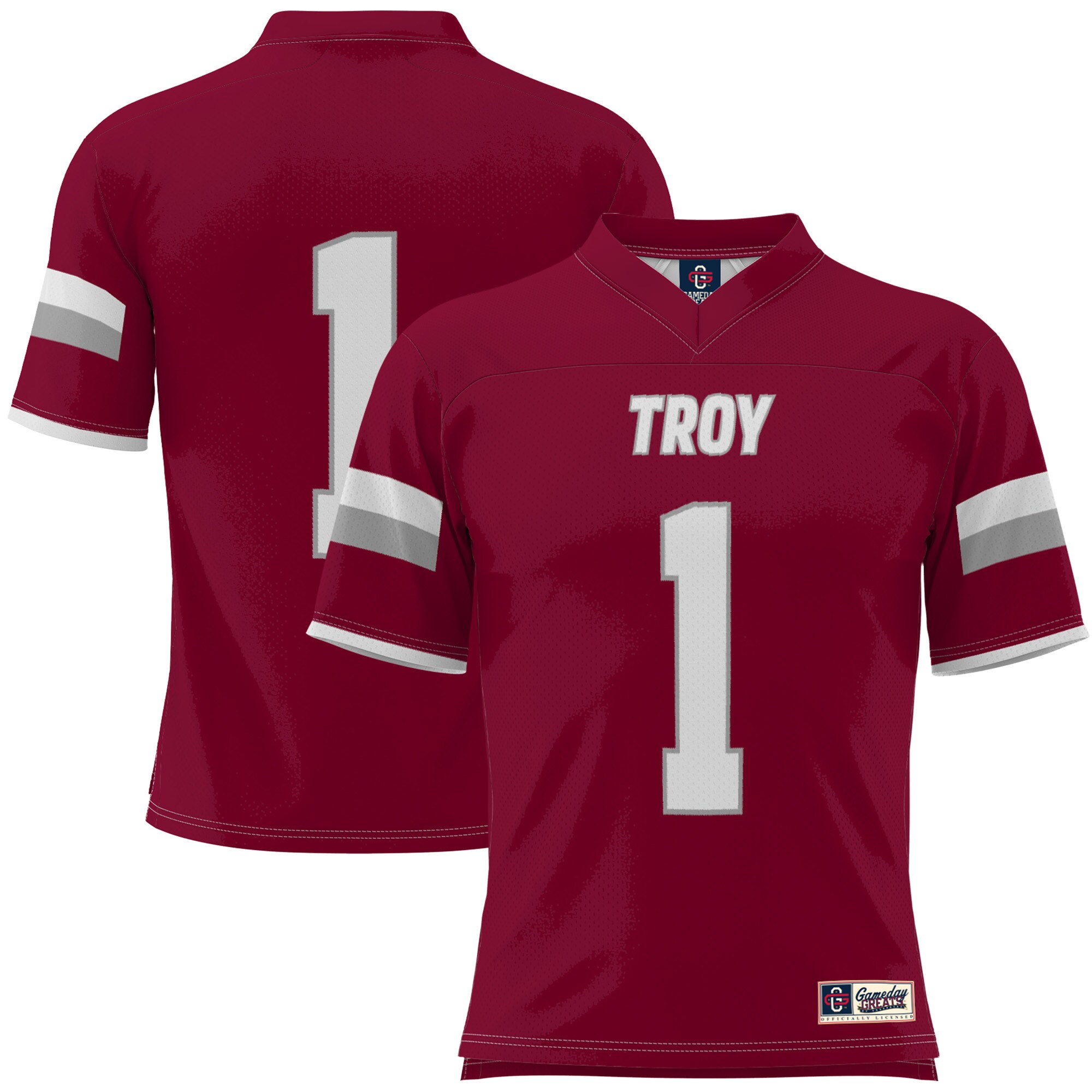 #1 Troy University Trojans ProSphere Football Jersey - Cardinal