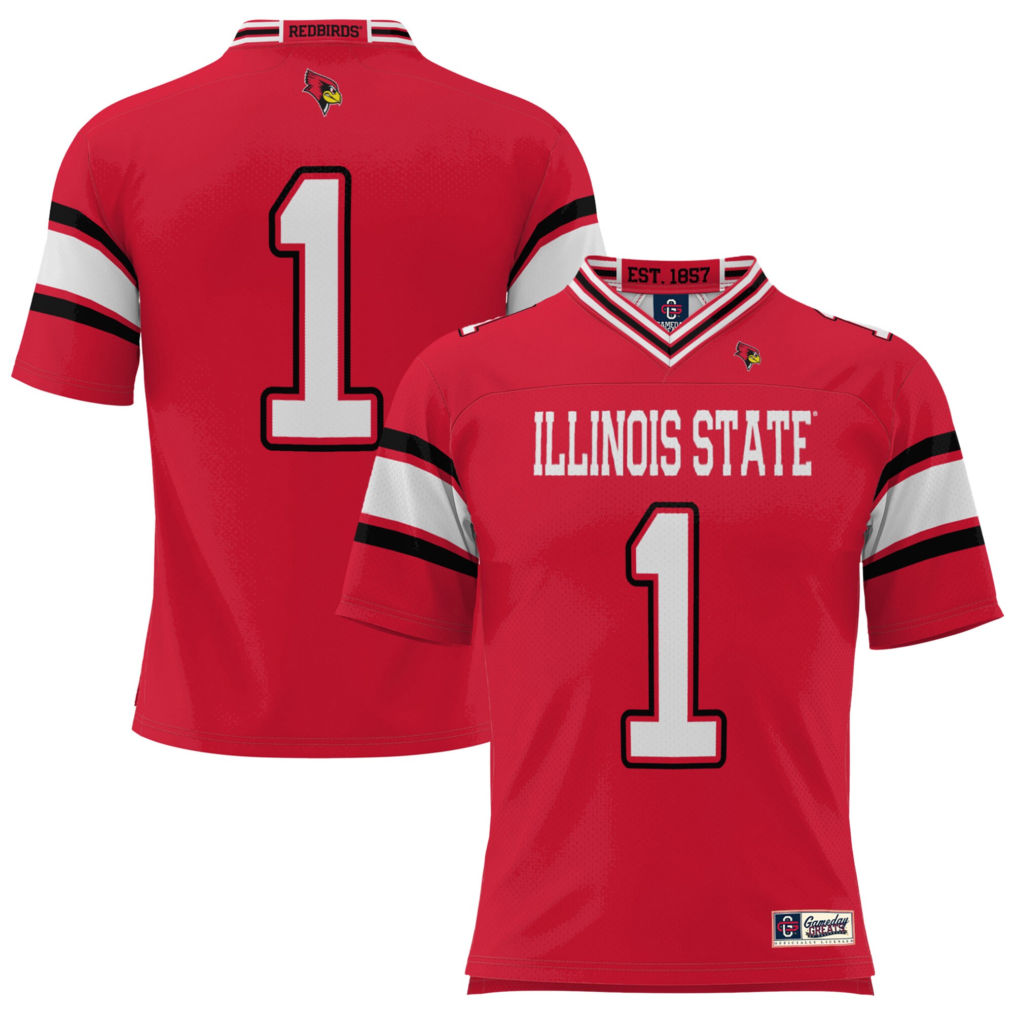 #1 Illinois State Redbirds ProSphere Endzone Football Jersey - Red