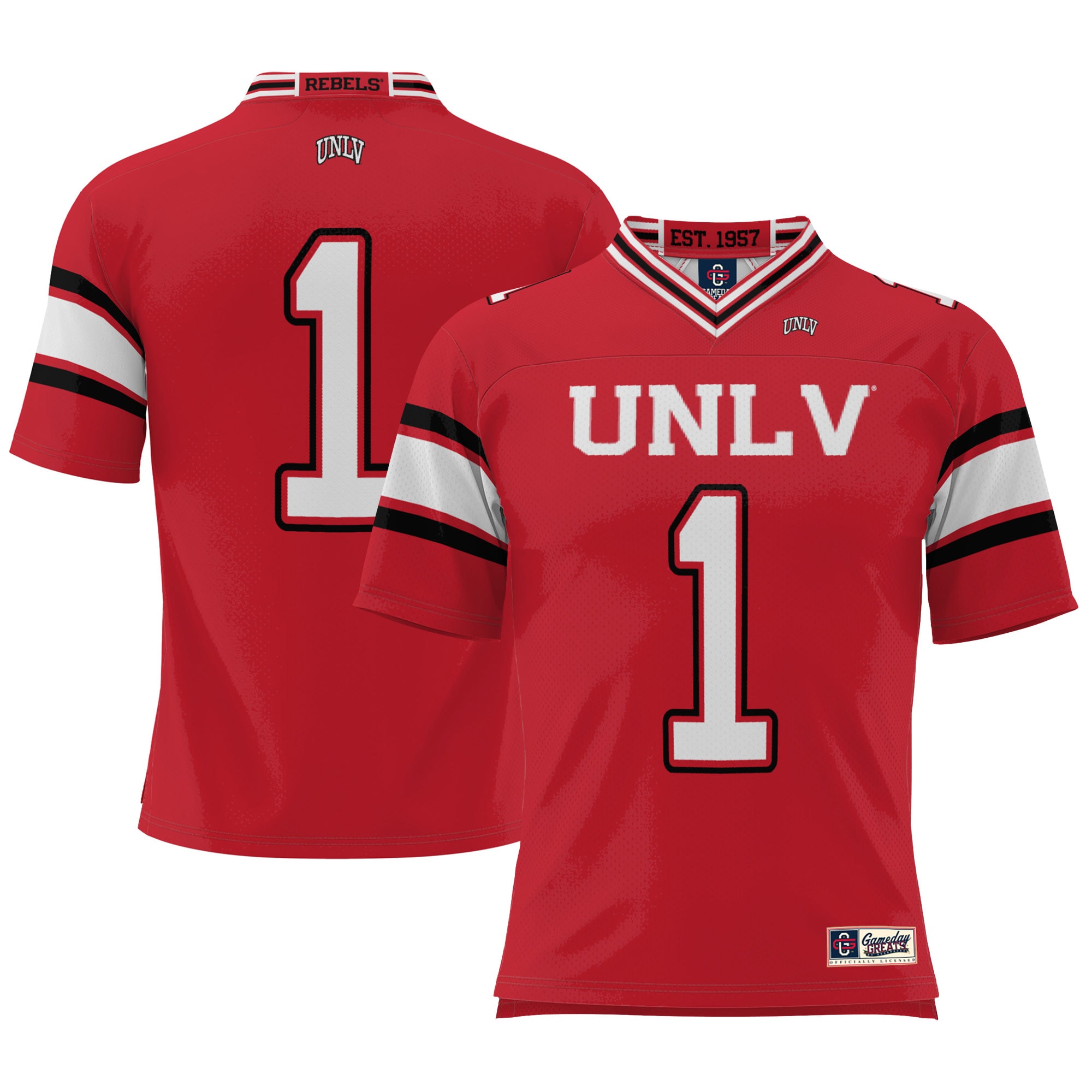 #1 UNLV Rebels ProSphere Youth Football Jersey - Scarlet