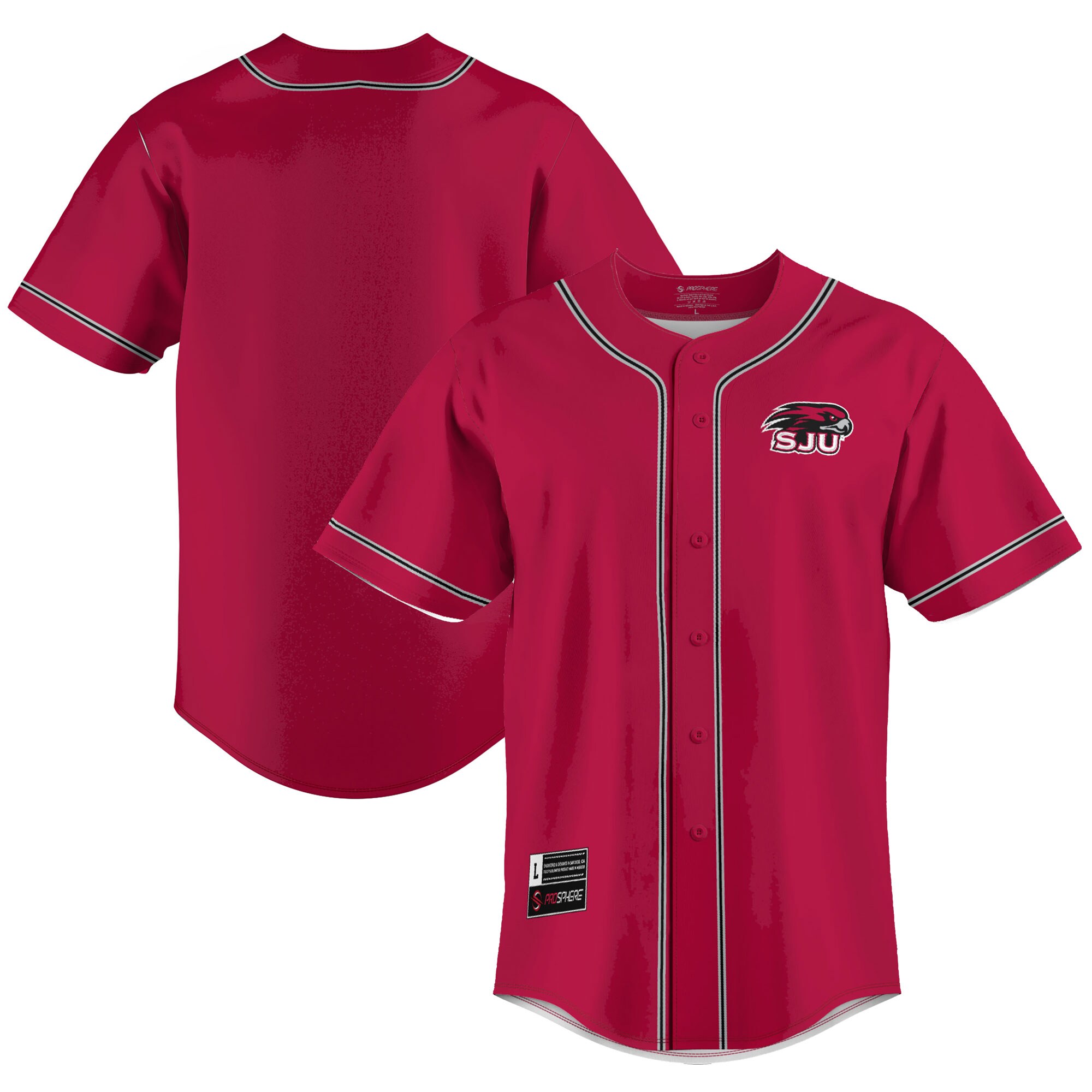 Saint Joseph's Hawks Baseball Jersey - Crimson