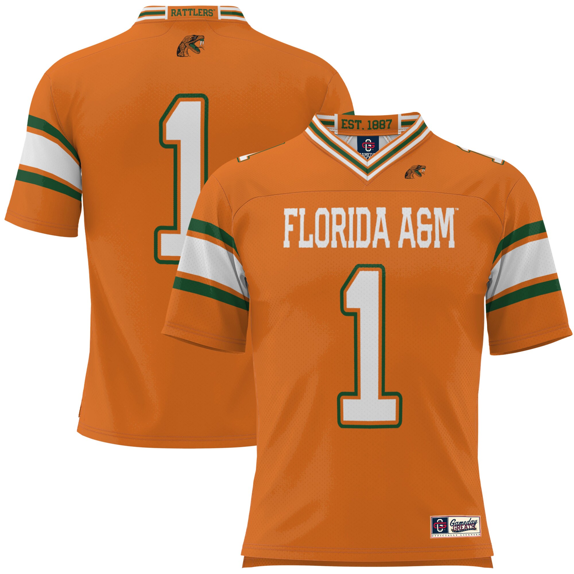 #1 Florida A&M Rattlers ProSphere Youth Football Jersey - Orange