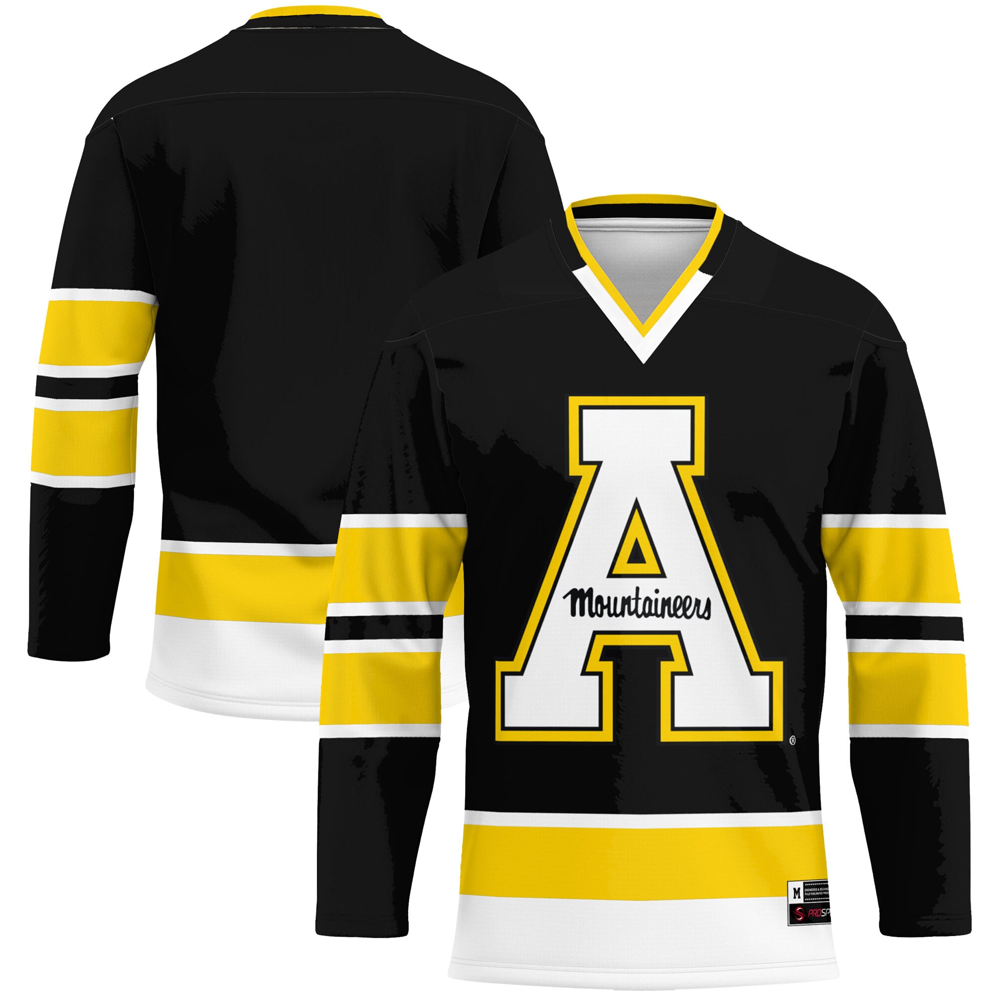 Appalachian State Mountaineers Hockey Jersey - Black