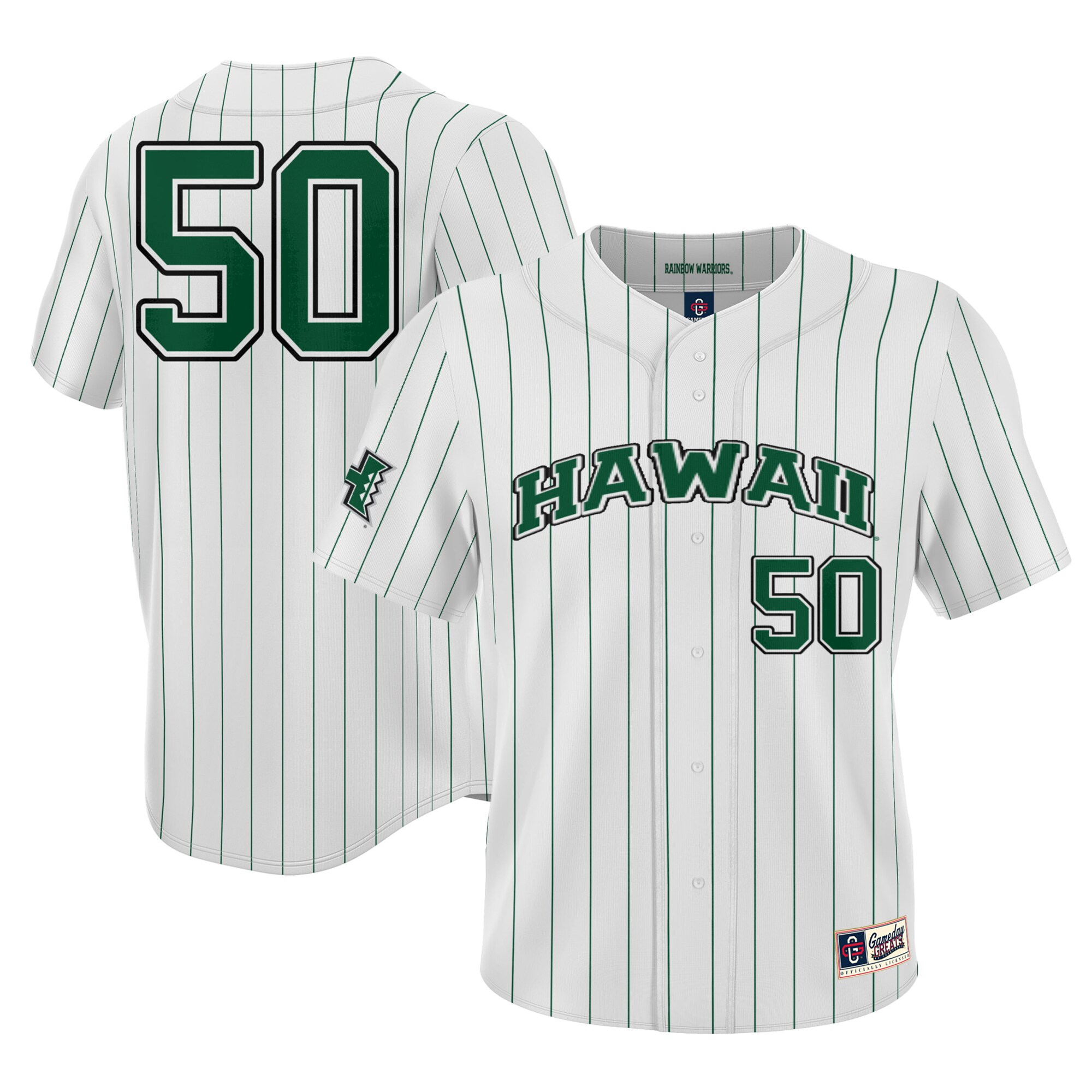 #1 Hawaii Warriors ProSphere Youth Baseball Jersey - White