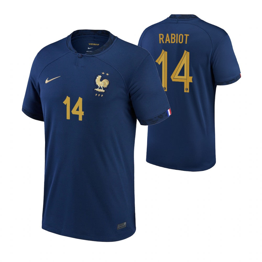 France Adrien Rabiot Home Jersey 2022 World Cup Kit Fan Gear Nation