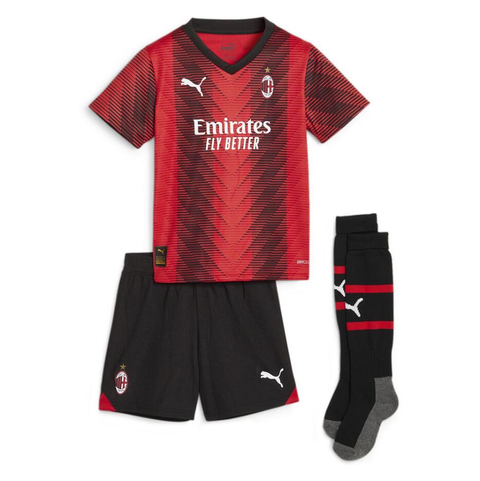 23/24 Youth AC Milan Home Jersey Kids Kit Fan Gear Nation