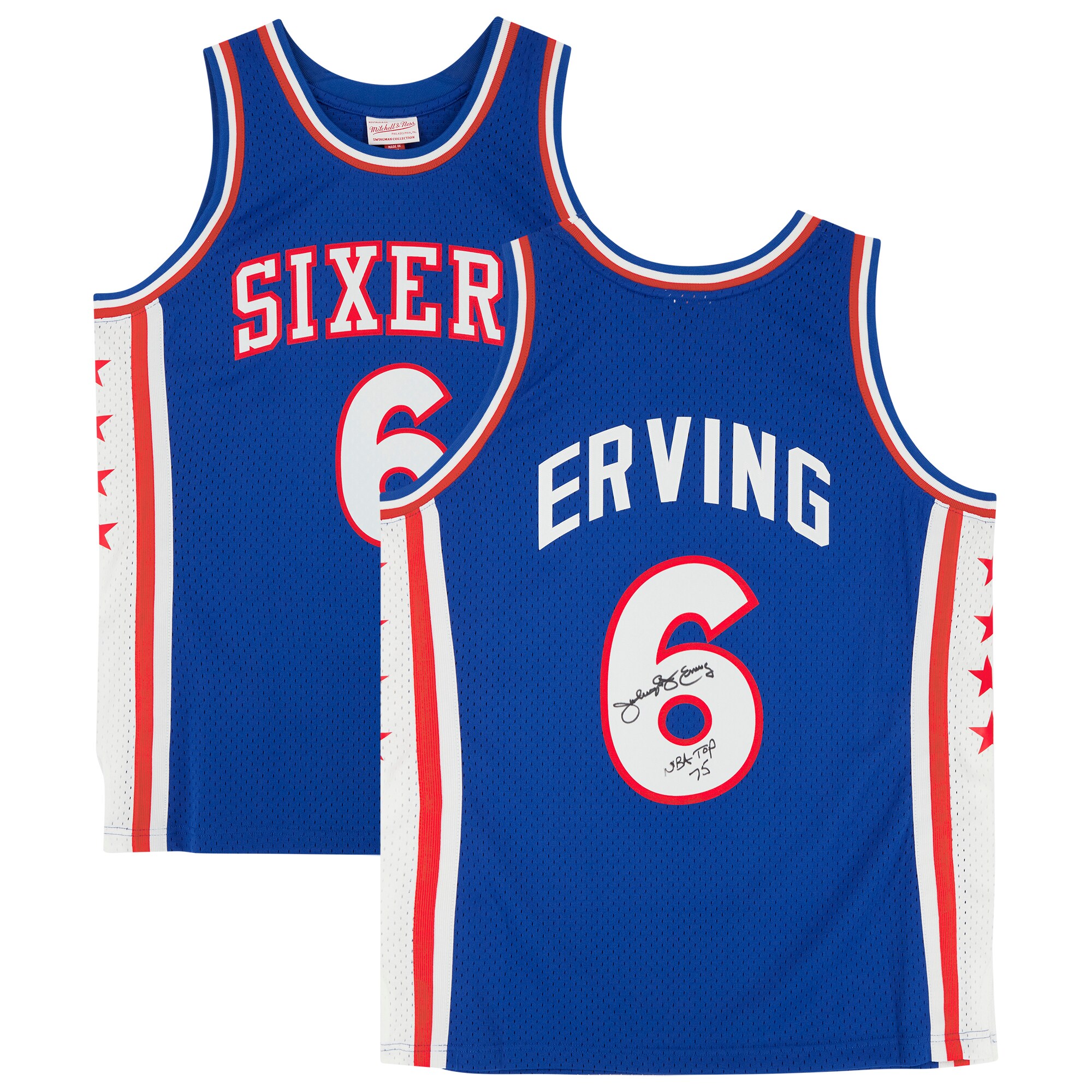 Julius Erving Philadelphia 76ers Fanatics Authentic Autographed Mitchell & Ness 1976-77 Swingman Jersey with