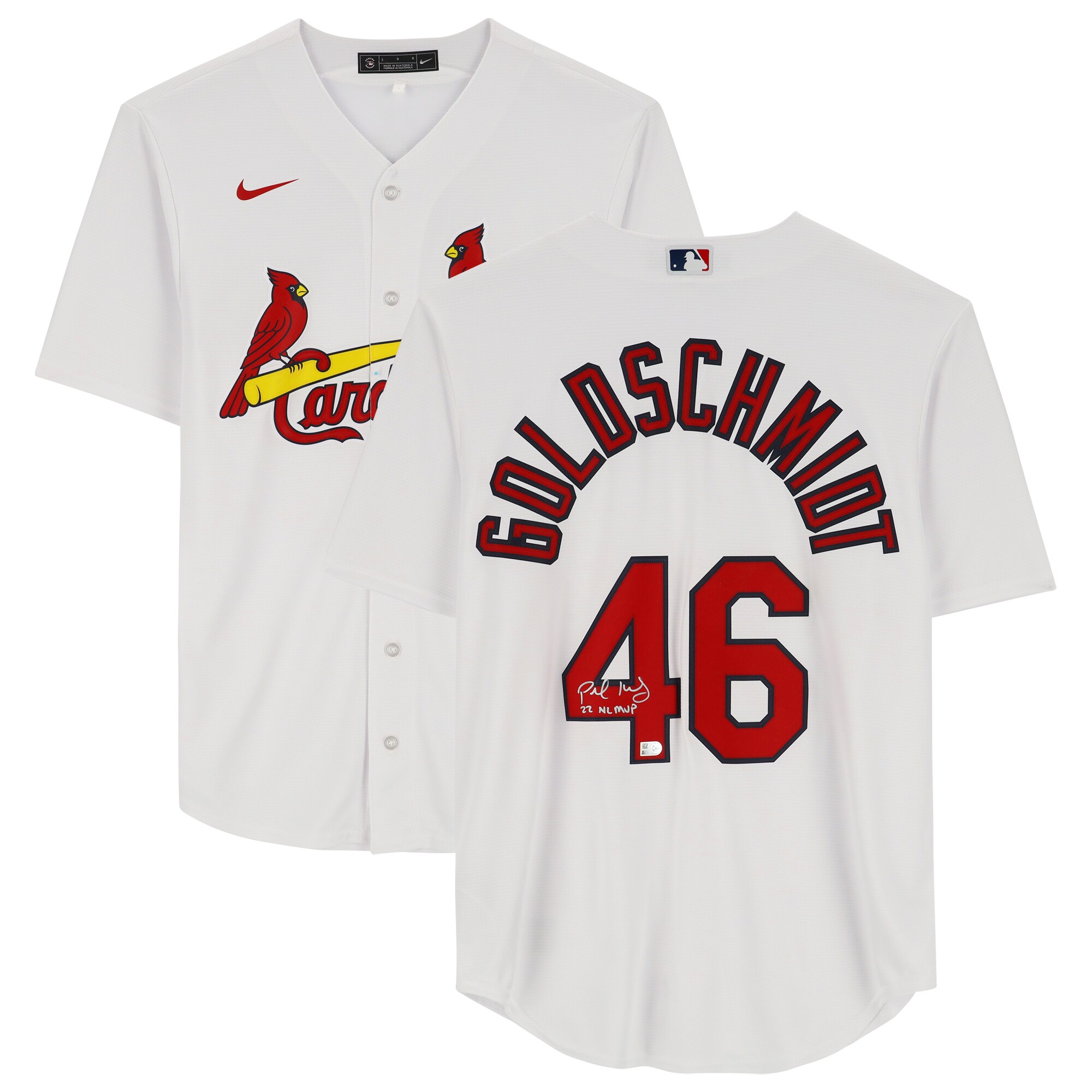Paul Goldschmidt St. Louis Cardinals Autographed Fanatics Authentic Nike White Replica Jersey with